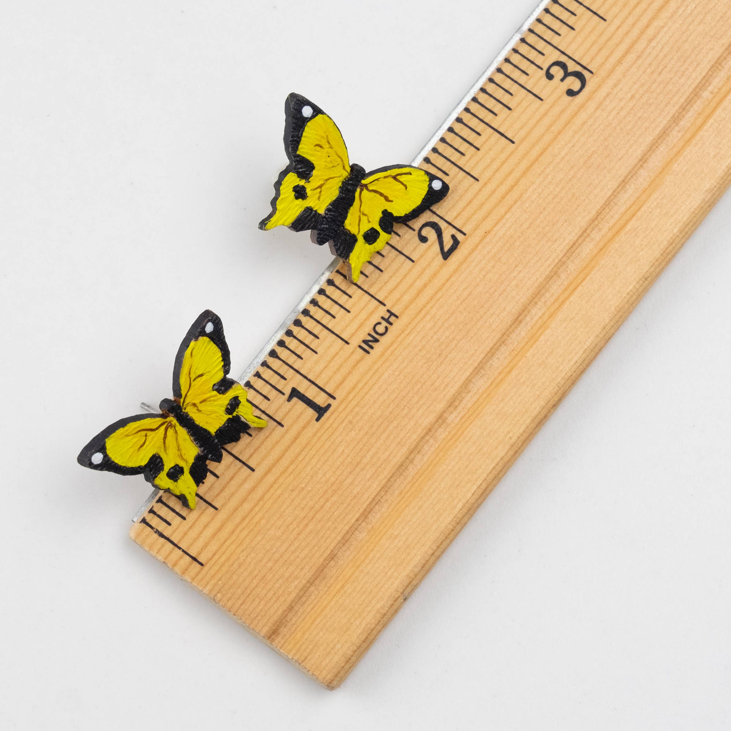 Butterfly Earrings - Yellow Tiger Swallowtail Design | Dainty Gold Stud Earrings for Women | Perfect for Spring, Summer & Everyday Wear