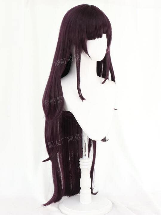 Purple Long Wig for Cosplay - Anime Dangan Ronpa Tsumiki Mikan Costume Wig | Heat Resistant Synthetic Hair for Women | Perfect for Cosplay, Halloween, and Anime Conventions