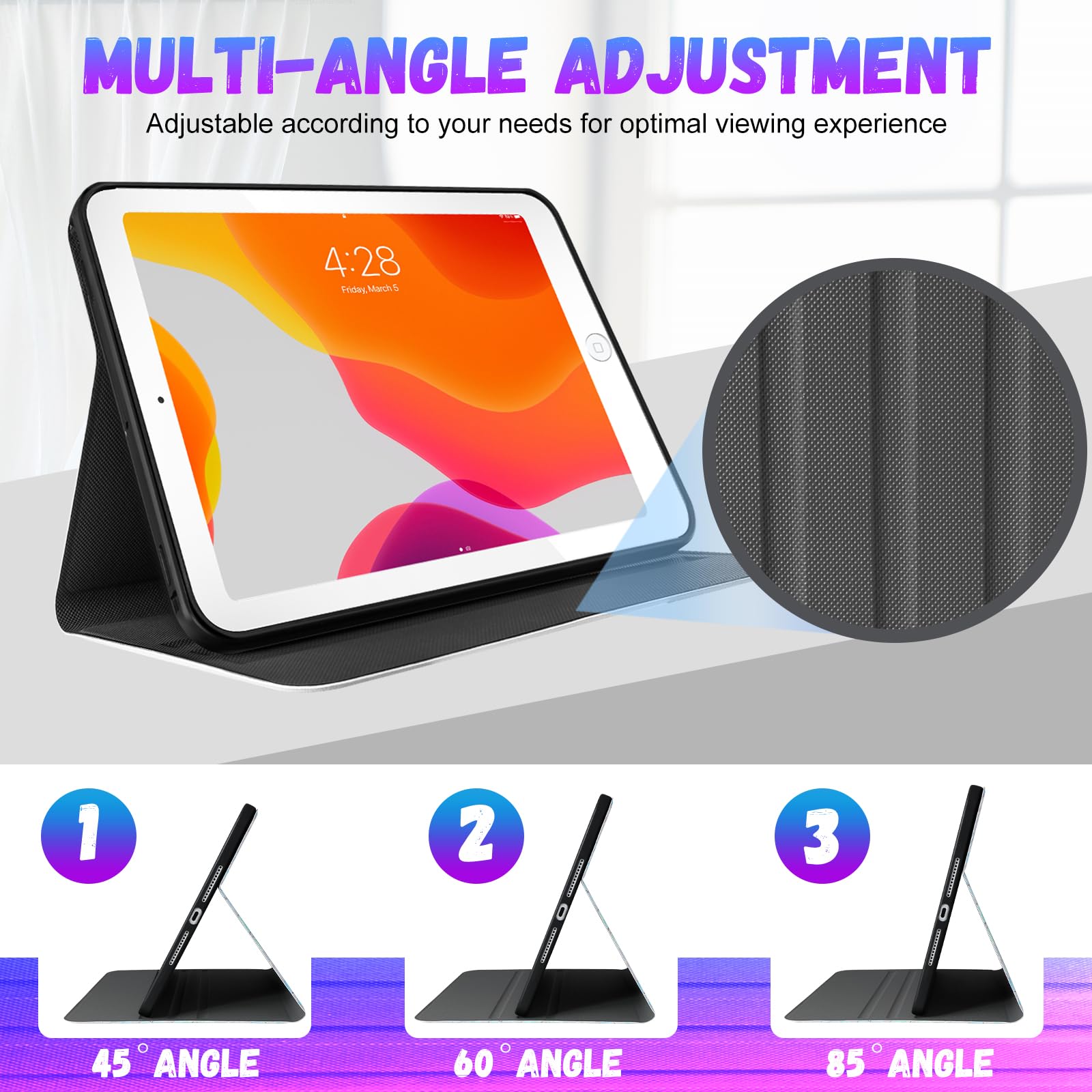 Cute Kawaii Cartoon Design iPad Case - Compatible with iPad 5th/6th Generation, iPad Air 1st/2nd Gen & iPad Pro 9.7 Inch - Stylish Protective Cover for Girls, Women & Teens - Perfect for School, Work & Travel