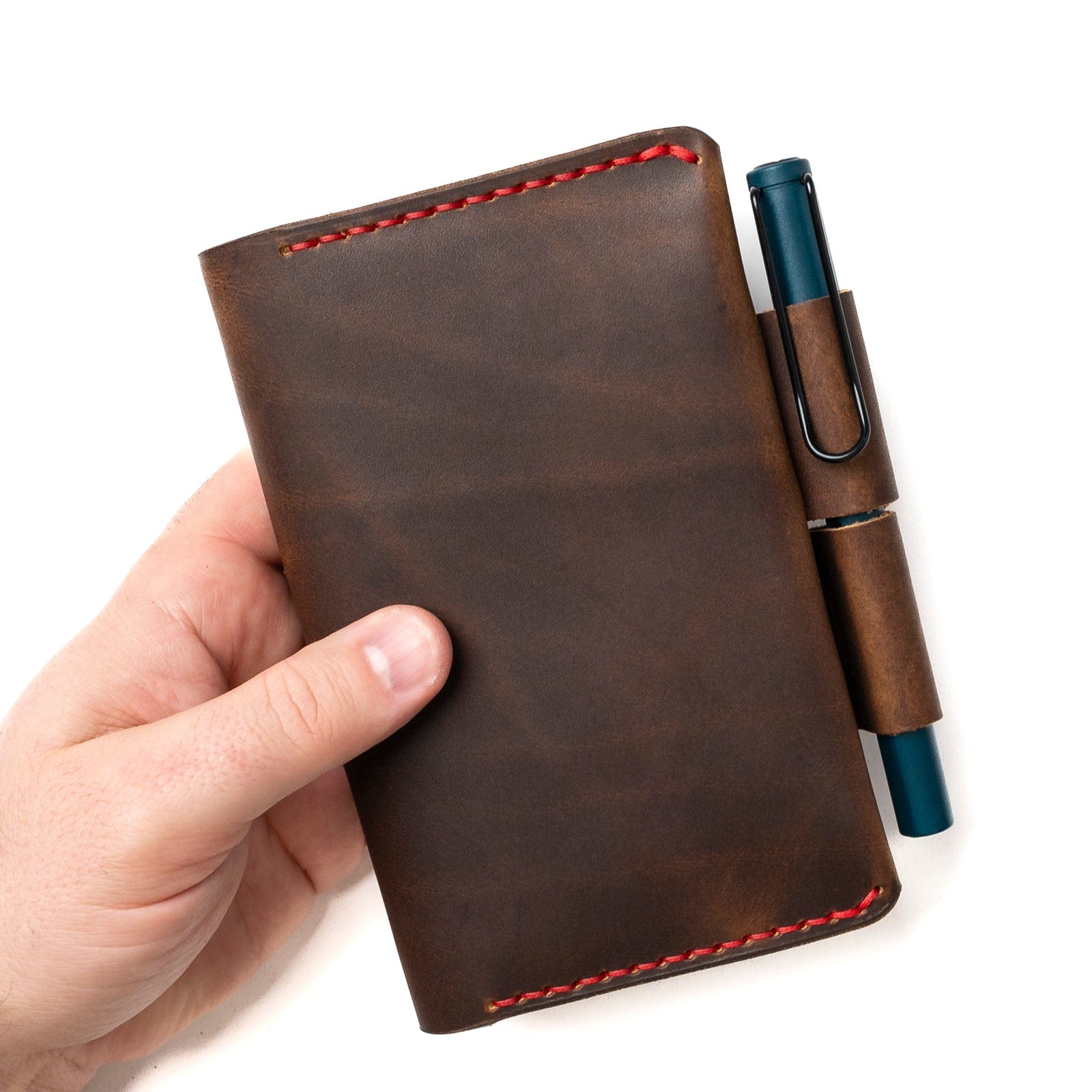 Premium Genuine Leather Moleskine Pocket Notebook Cover - Slim Protective Case for 3.5
