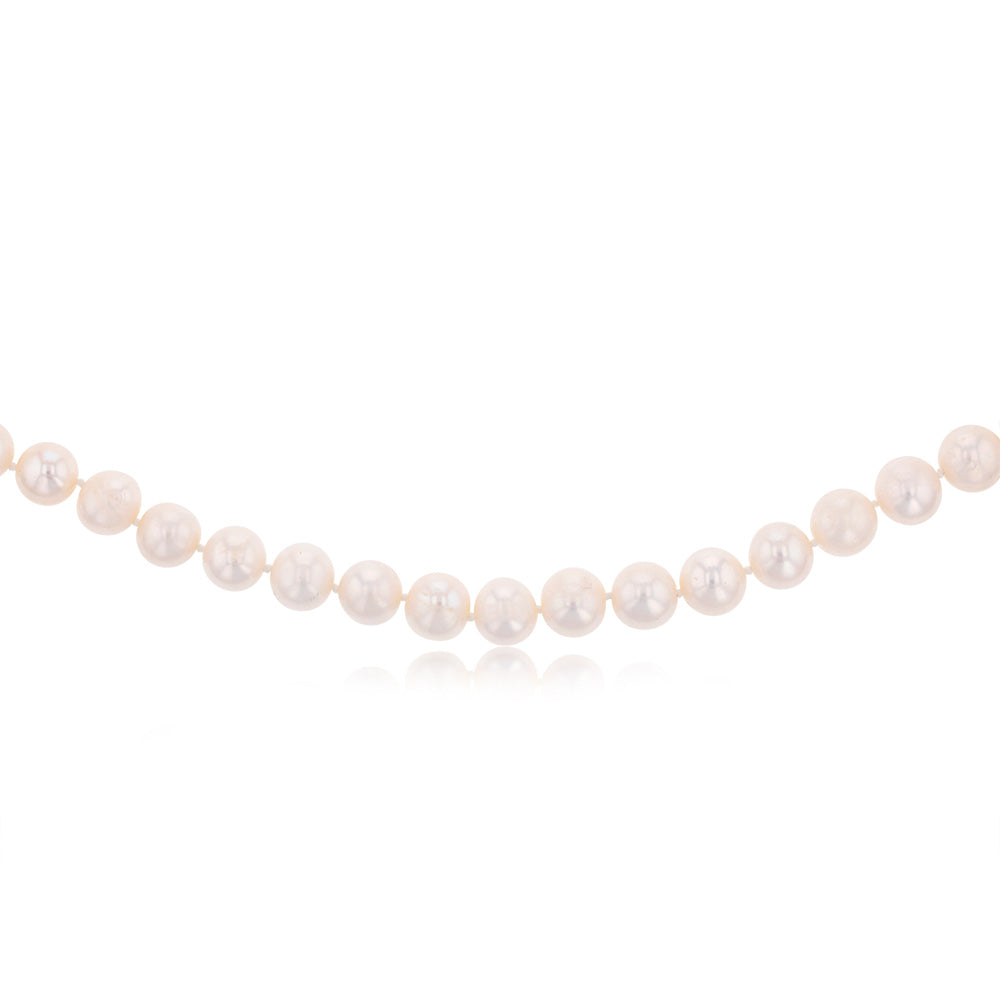 45cm Freshwater Pearl Necklace with Sterling Silver Clasp - Elegant Jewelry for Women, Perfect for Weddings, Parties & Special Occasions