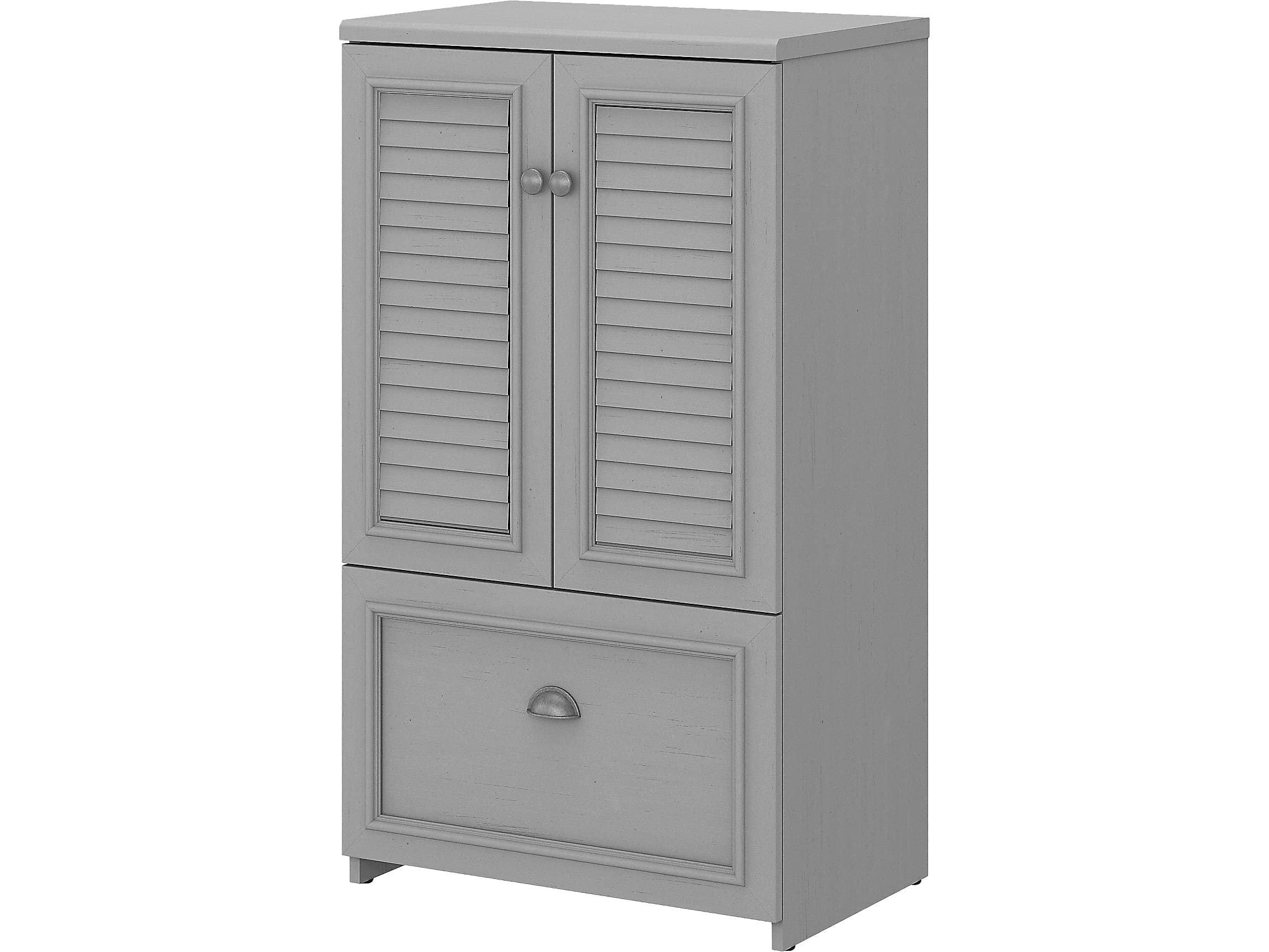 Bush Furniture Fairview 60-Inch Wide Shoe Storage Cabinet with Doors - Cape Cod Gray | Organize Entryway, Closet & Bedroom Shoes | Space-Saving Shoe Rack for Home & Apartment