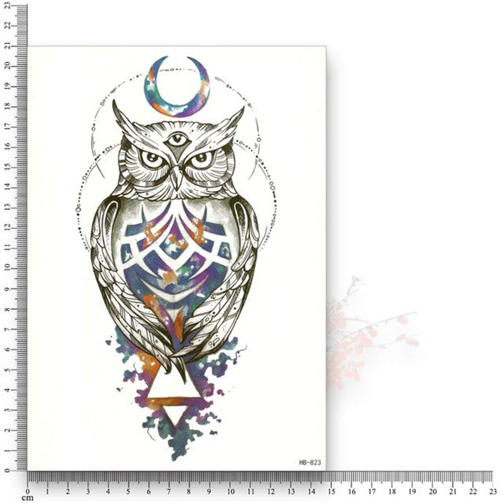 S.A.V.I 3D Temporary Tattoo Stickers - Waterproof, Long Lasting Wolf Face Design (21x15cm, Multicolor) for Halloween, Cosplay, Parties & Festivals