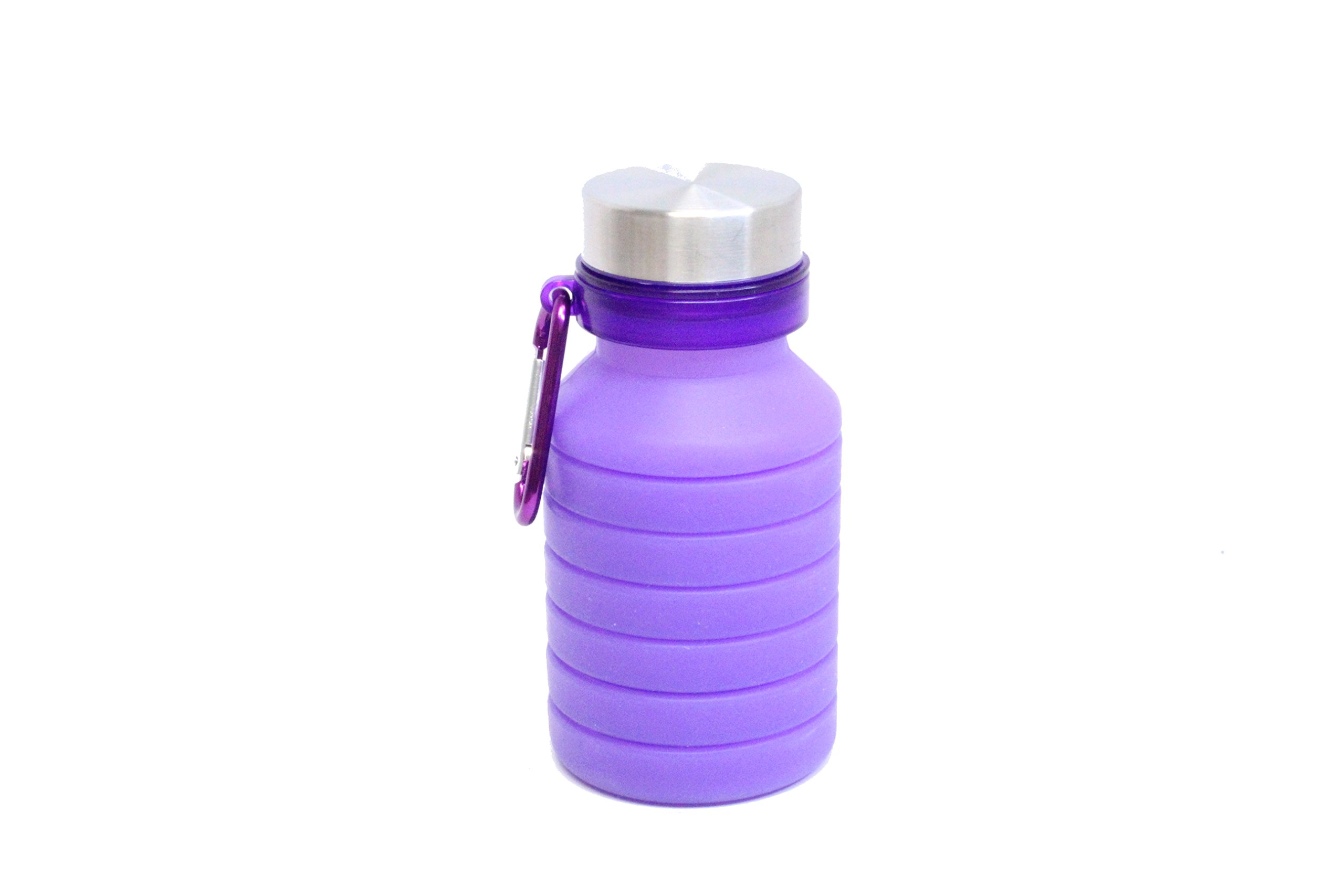 Collapsible Soft Water Bottle - Silicone Sports Bottle - Expandable Water Bottle for Travel, Camping, Fitness & Hiking - Portable Reusable Water Container for Outdoor Activities, Gym Workouts and Daily Use