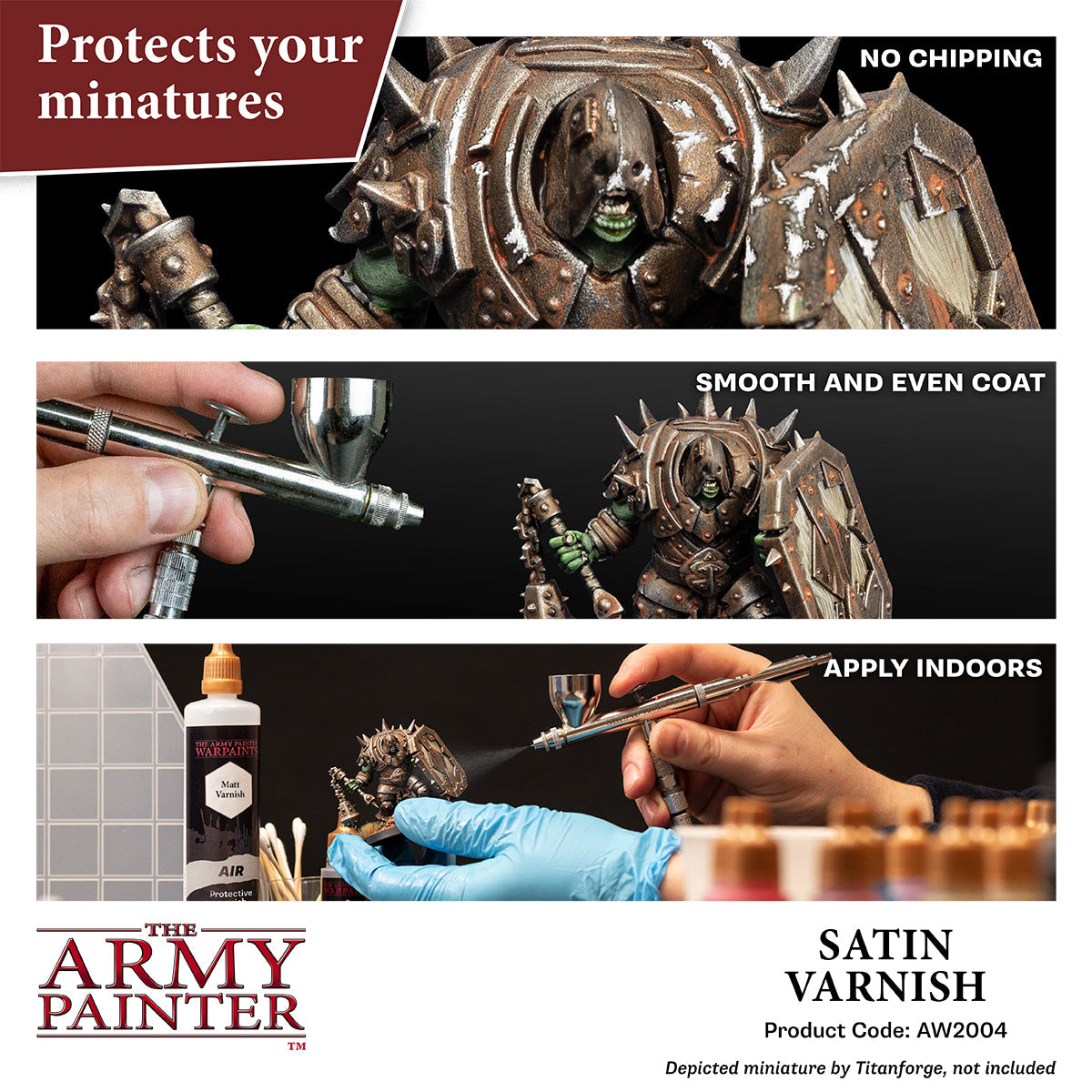 Premium Aegis Suit Satin Varnish - 100ml Warpaints Air Model Paint for Miniatures & Wargaming - Perfect for Tabletop Gaming, Miniature Painting, and Hobby Projects