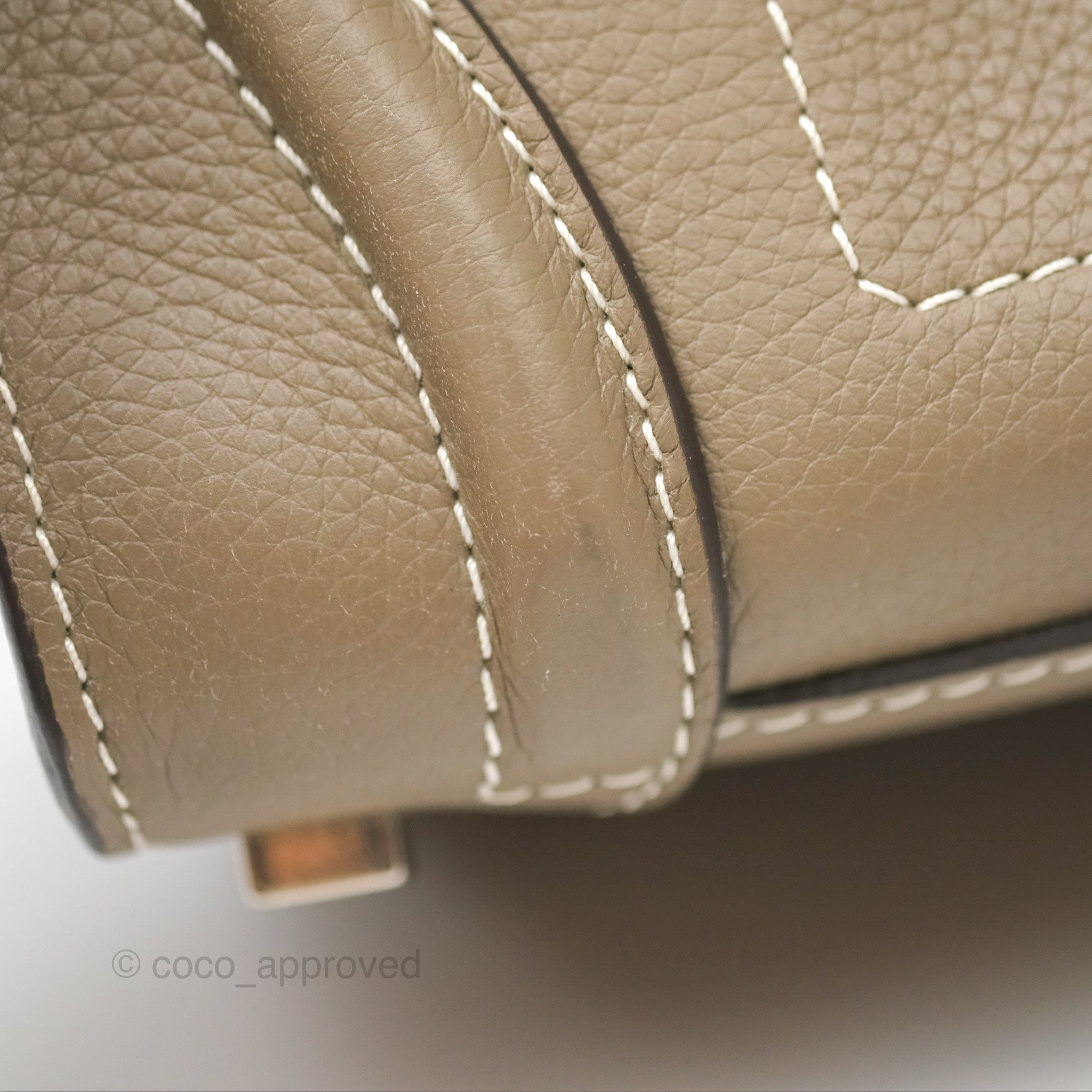 Celine Micro Luggage Bag in Souris Drummed Calfskin Leather - Stylish Crossbody Handbag for Women, Perfect for Work, Travel & Everyday Use