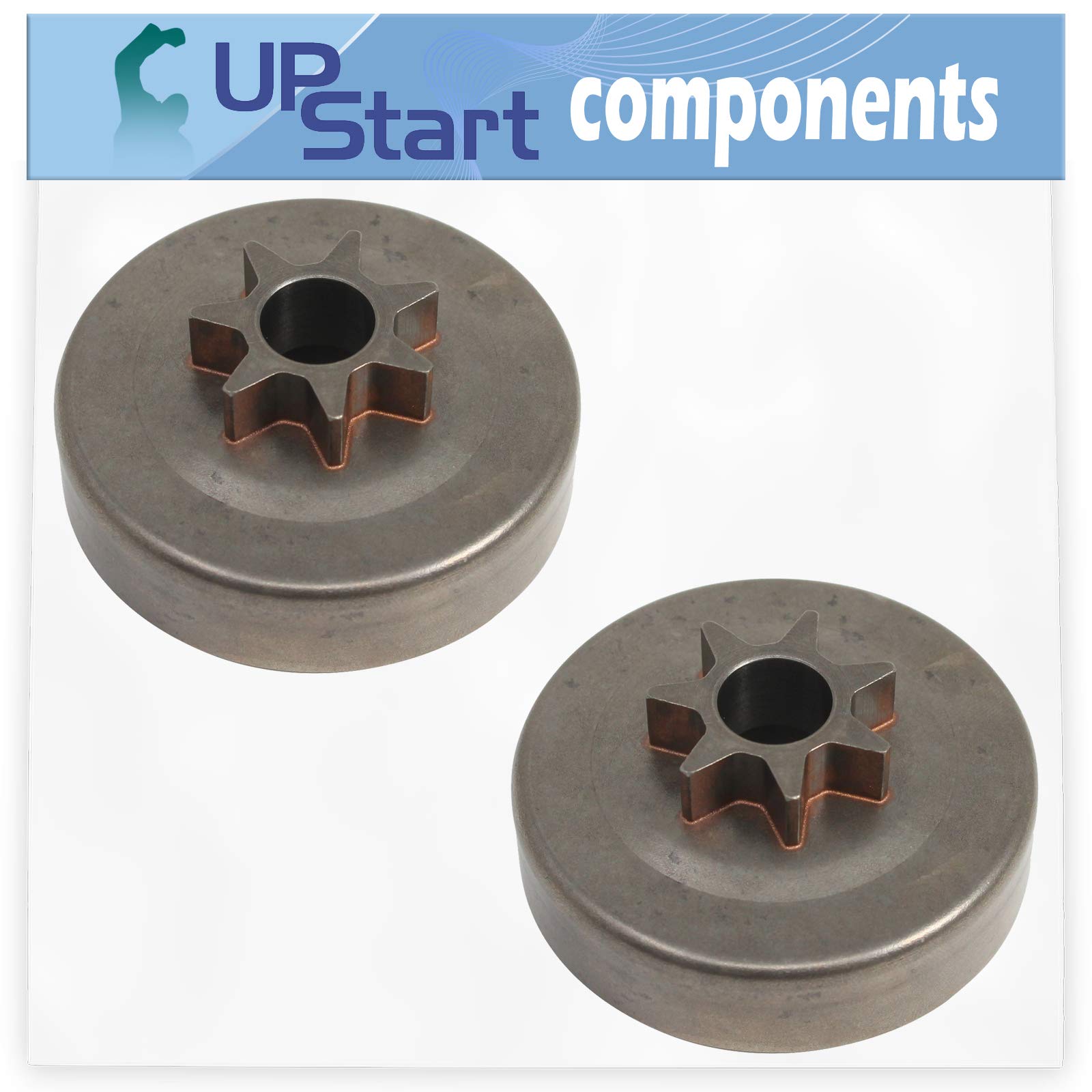 UpStart Components 2-Pack 530047061 Clutch Drum Assembly Replacement for Craftsman 358360871 Chainsaw - Compatible with 530069315 Clutch - Perfect for Chainsaw Maintenance & Repair