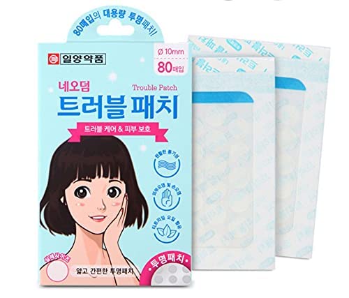 Neoderm Acne Blemish Patches - Transparent Hydrocolloid Pimple Patches (10 Pack, 80 Patches Each) for Face & Body - Korean Made Spot Treatment for Overnight Acne Relief - Perfect for Travel & Daily Skincare Routine