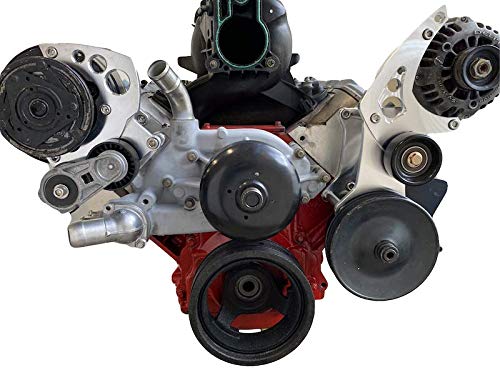 LS R4 A/C Alternator & Power Steering Bracket Kit for LQ4 LS2 LS3 LS6 Vortec Trucks - Compatible with 2 Circles - Perfect for Engine Upgrades & Performance Modifications