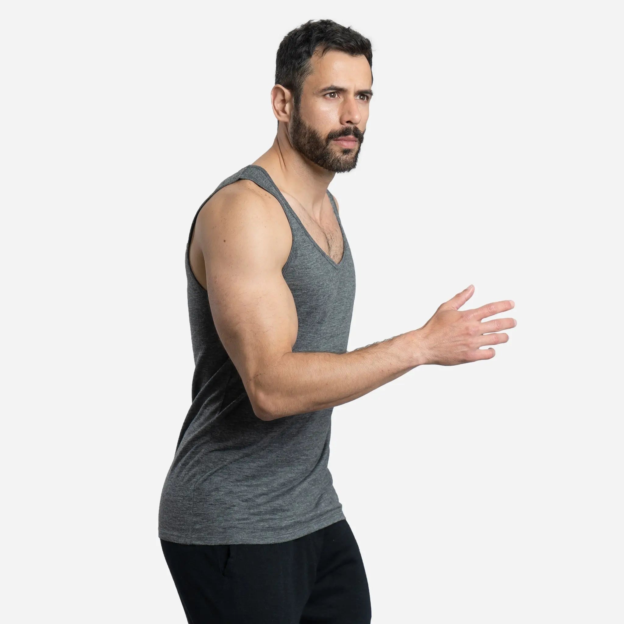 Ultralight Men's Alpaca Wool Tank Top - 160 GSM | Breathable & Moisture-Wicking for Outdoor Activities, Travel & Summer Wear