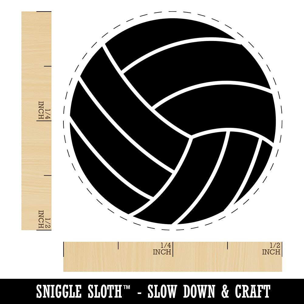 Volleyball Self-Inking Rubber Stamp - 1/2 Inch Mini Stamper with Blue Ink for Crafting, Scrapbooking & Planner Decoration - Perfect for DIY Projects, Journals & Gift Wrapping