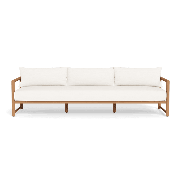 Premium Breeze XL Teak Outdoor 3-Seat Sofa Set - Weather-Resistant Patio Furniture for Garden, Poolside & Backyard Relaxation