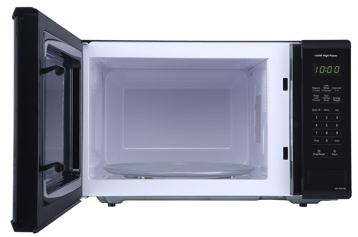 Refurbished PANASONIC 1.3 CU FT Black Countertop Microwave Oven | NNSG626B Model | Home Essentials Warranty | Perfect for Small Kitchens, Dorms & Office Break Rooms