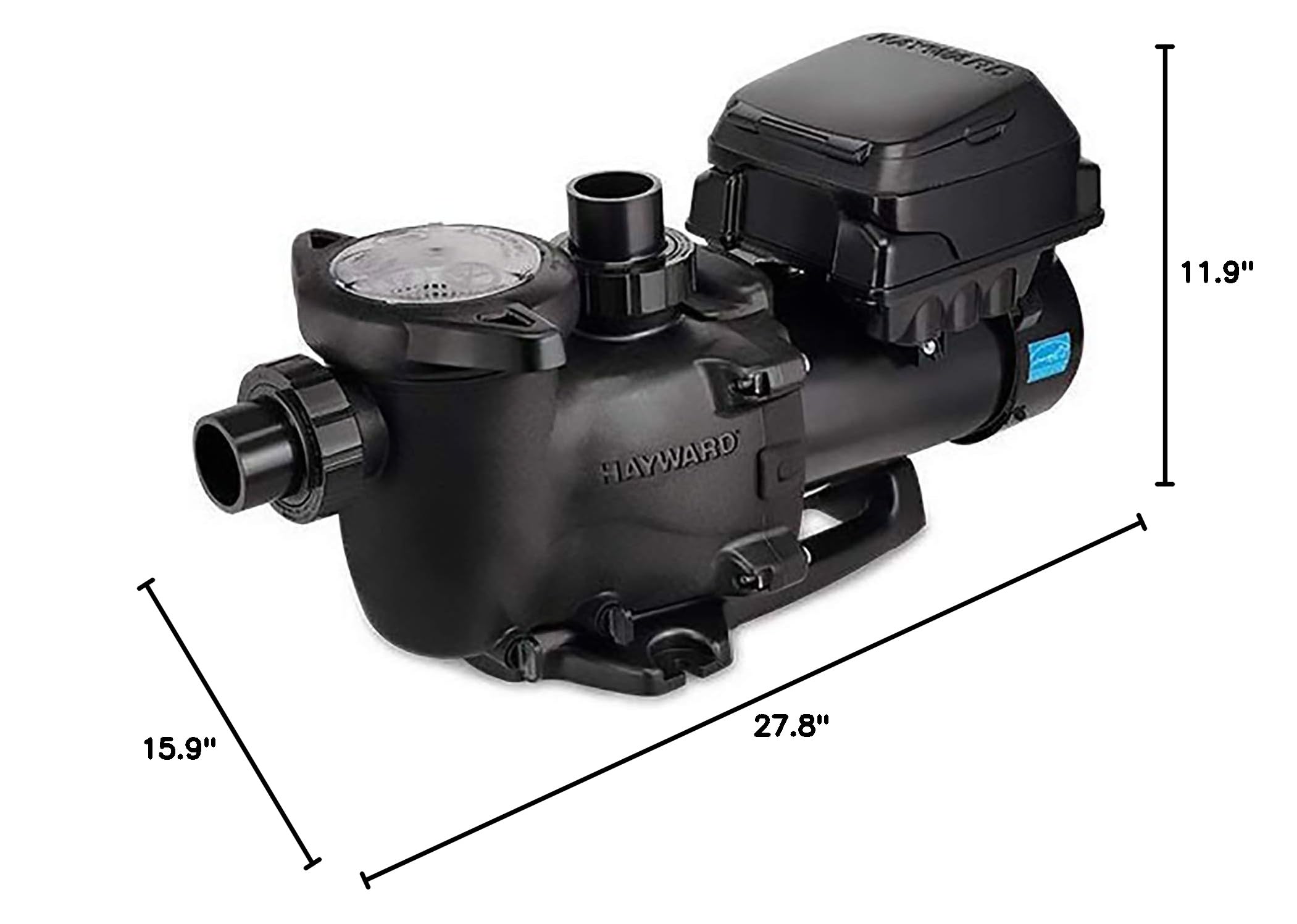 Hayward W3SP2303VSP MaxFlo VS Variable-Speed Pool Pump, Black - Energy-Efficient Pool Pump for Inground and Above Ground Pools