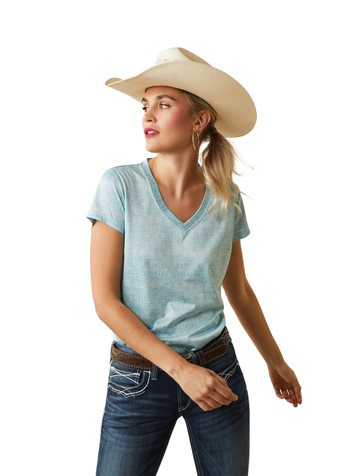 Ariat Women's Laguna Top with Zia Print - Comfortable Western Shirt for Casual Wear, Rodeo & Outdoor Activities