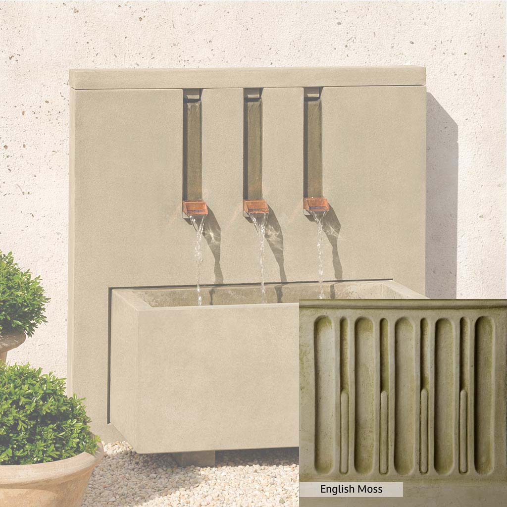 Campania International Mondrian Fountain - Modern Outdoor Garden Water Feature for Patio, Yard, and Landscape Decor