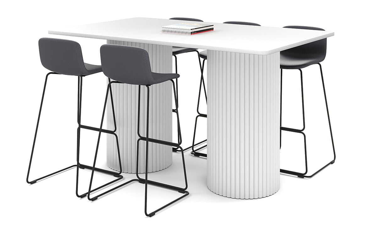 Premium Baobab Wood Circular Base Rectangle Dining Table with Rounded Corners - 1800mm x 1100mm Modern Kitchen Counter Table - Perfect for Dining Rooms, Kitchens and Open-Plan Living Spaces