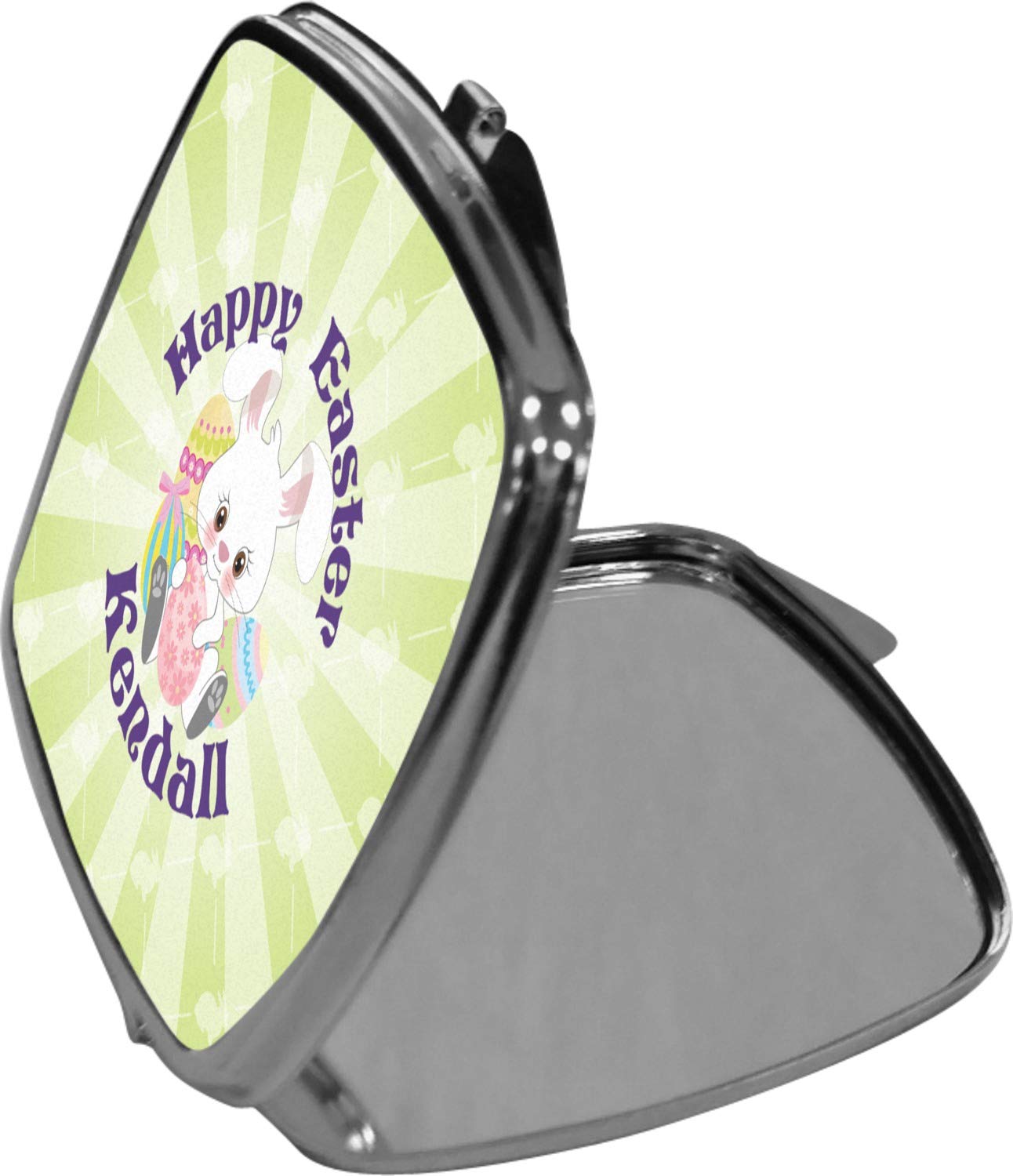 Personalized Easter Bunny Compact Makeup Mirror - Cute Travel Cosmetic Mirror for Easter Gifts, Birthday Presents & Daily Makeup (Perfect for Home, Travel & Handbag)