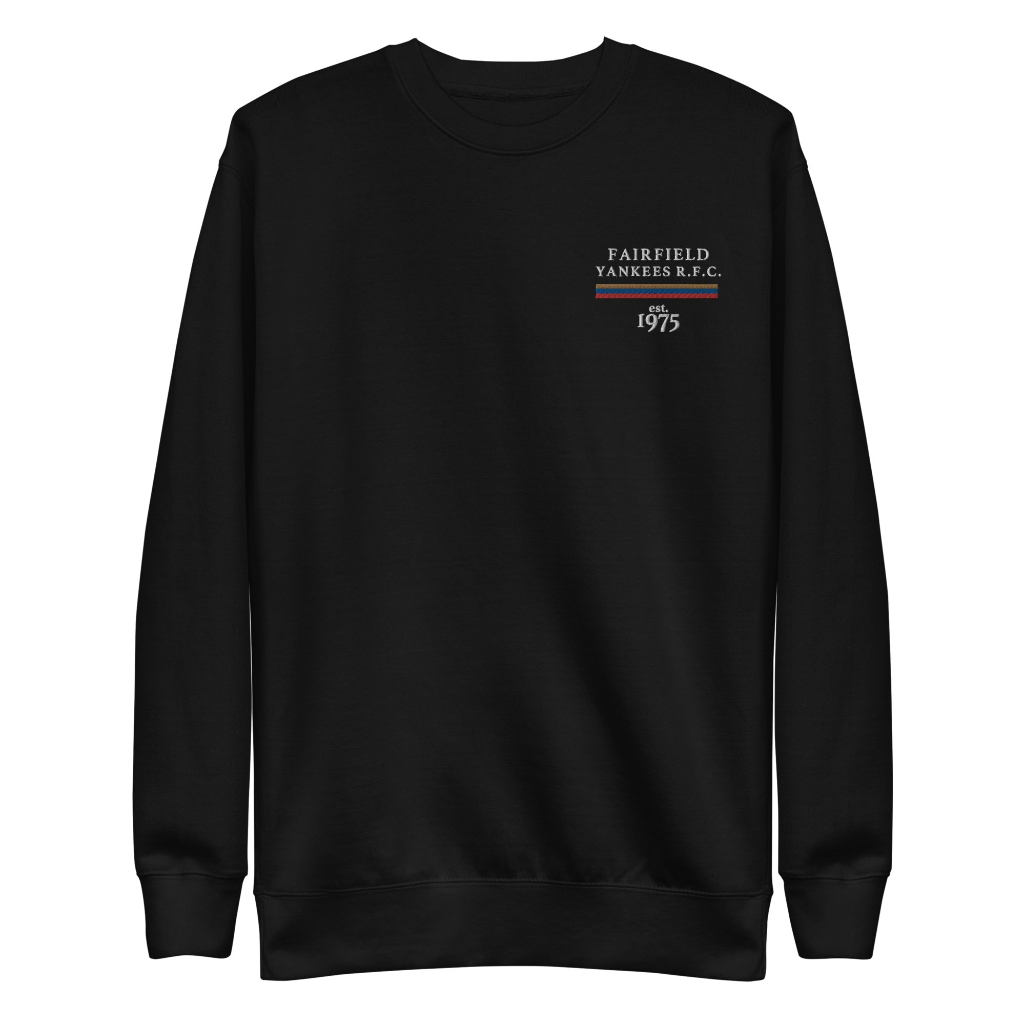 Fairfield Yankees RFC Embroidered Crewneck Sweatshirt - Men's Casual Pullover for Rugby Fans & Sports Enthusiasts - Perfect for Game Day, Tailgating & Everyday Wear