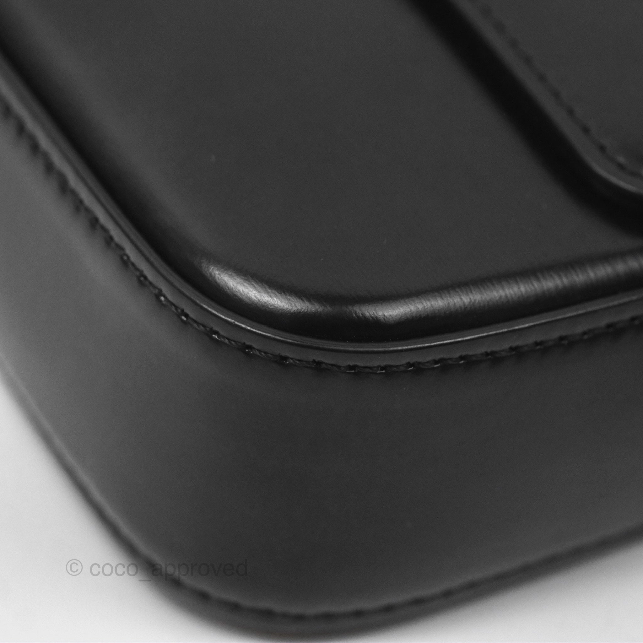 Celine Triomphe Shoulder Bag in Black Calfskin Leather - Luxury Crossbody Purse for Women, Perfect for Work, Travel and Evening Events