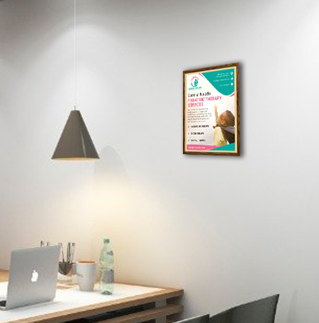 12x18 Designer Wood Snap Frames for Posters - 1 Wide Matboard Included - Perfect for Home Decor, Office Displays & Art Exhibitions