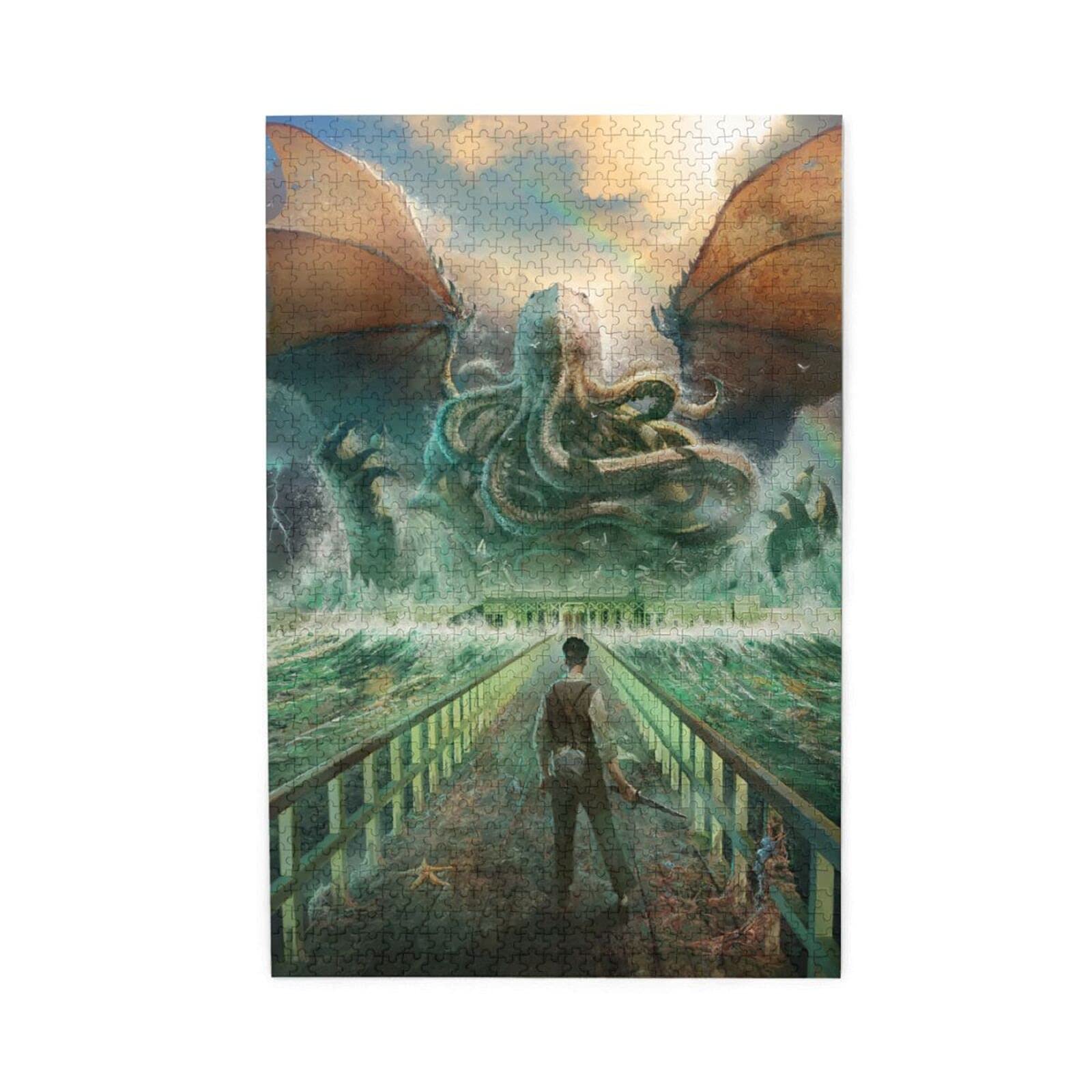 1000-Piece Cthulhu Mythos Wooden Jigsaw Puzzle - Artistic & Educational Puzzle Game for Adults, Teens & Kids - Perfect Gift for Family Game Night & Brain Training Activity - Great for Stress Relief & Home Decor