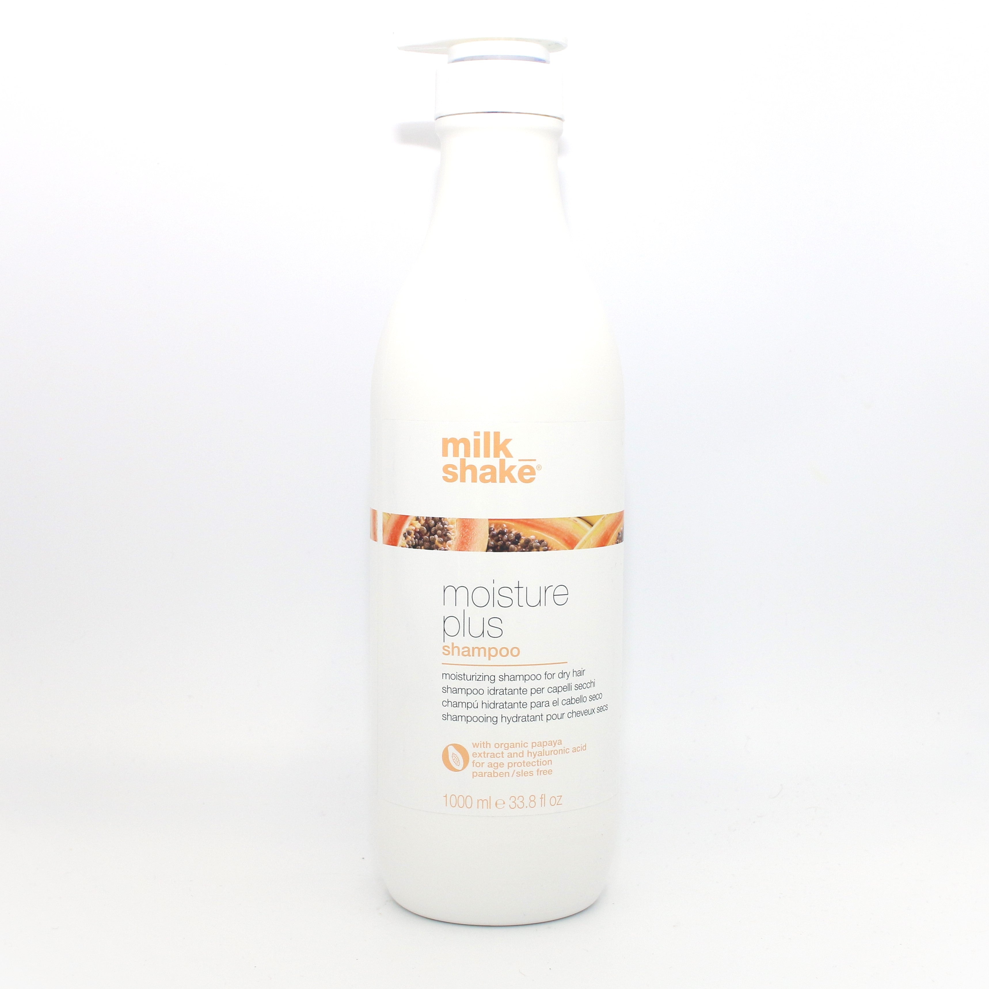 Milk Shake Moisture Plus Shampoo for Dry Damaged Hair - 33.8 oz Hydrating & Nourishing Formula - Salon Quality Hair Care for Smooth Shiny Locks - Perfect for Daily Use & Professional Styling