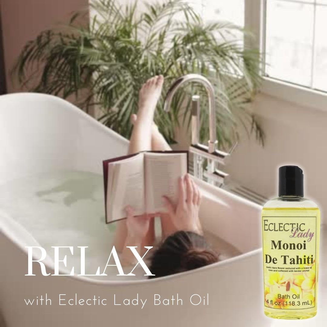 Eclectic Lady Paris Sweets Scented Bath Oil - Relaxing & Moisturizing Body Oil for Dry & Sensitive Skin - 16 oz Nourishing Shower Oil | Perfect for Spa Nights & Self-Care Rituals