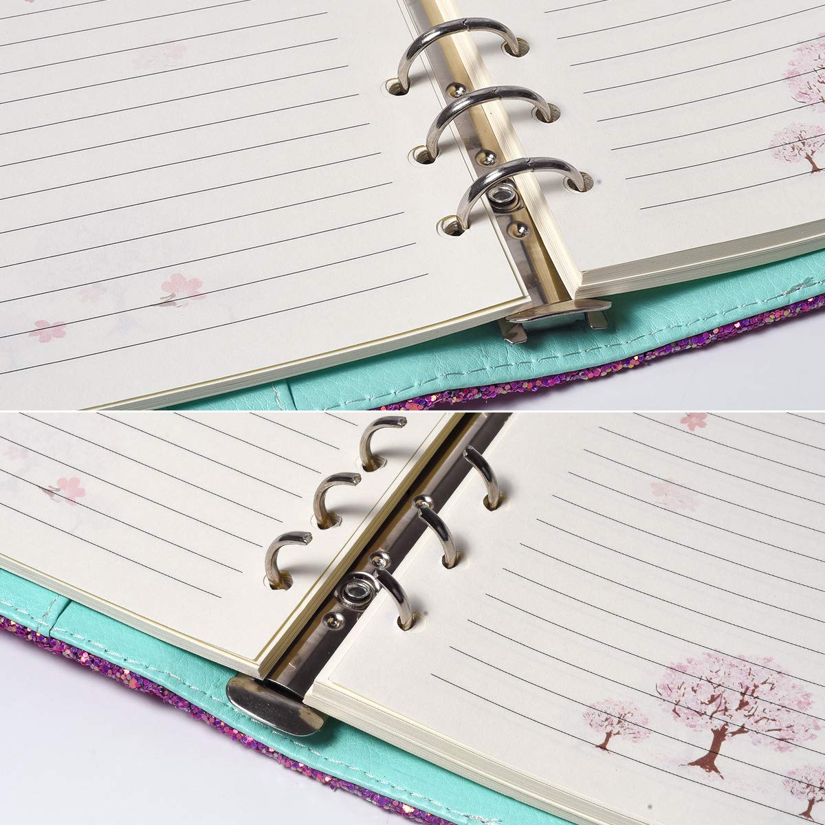 ARRLSDB Digital Password Journal with Combination Lock - A6 Refillable Leather Diary Notebook for Girls & Teens - Perfect for School, Travel, and Personal Secret Keeping (Purple)