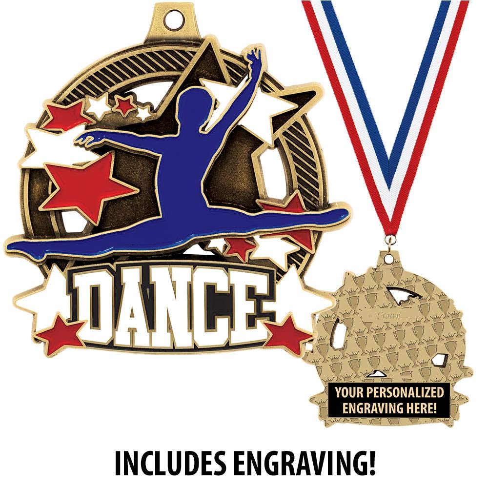 Custom Male Dance Medals - 2 1/4