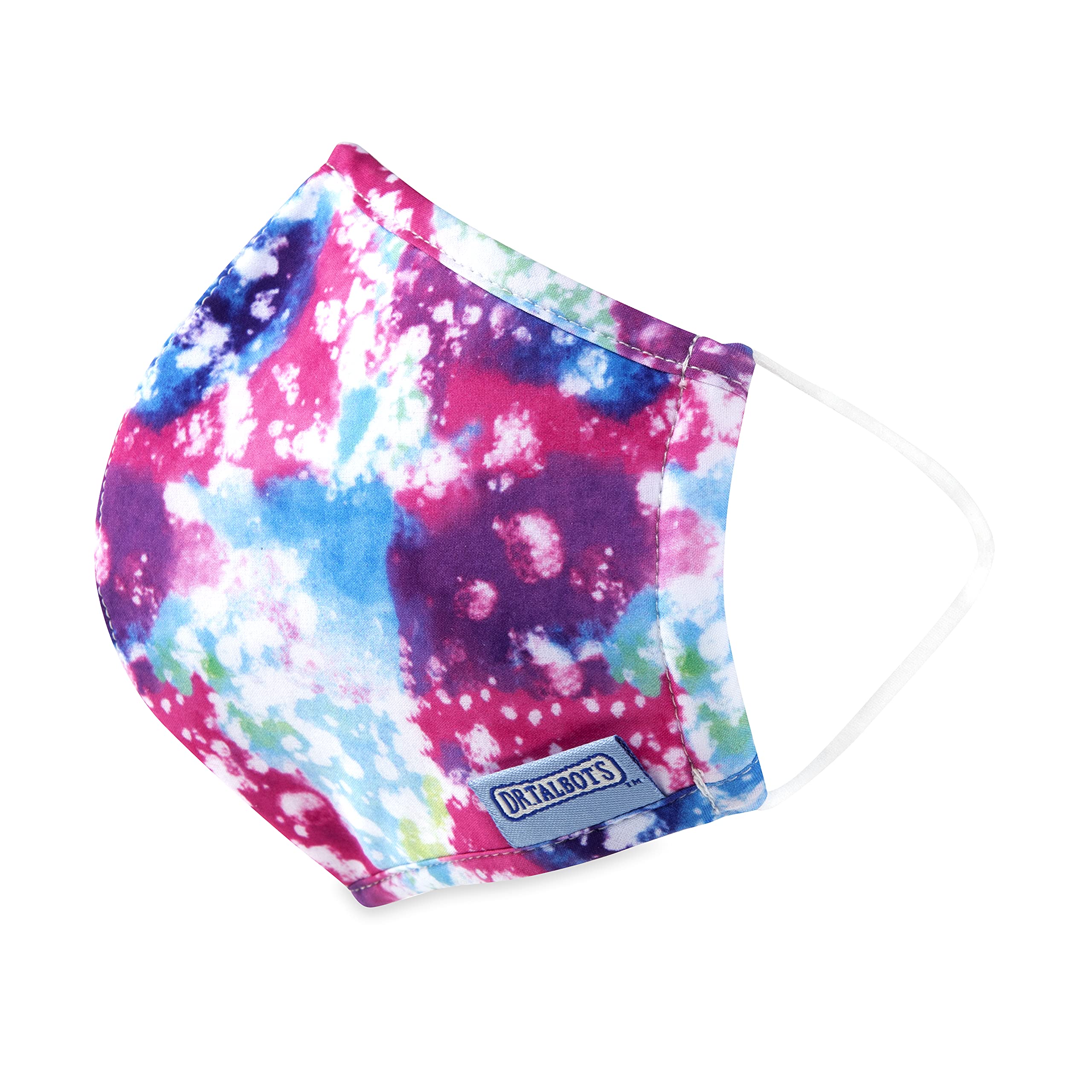 Nuby Dr. Talbot's Washable Cloth Face Mask for Kids - Reusable Rainbow Watercolor Cup Design, 1 Pack, Ages 13+ - Perfect for School, Travel & Daily Protection