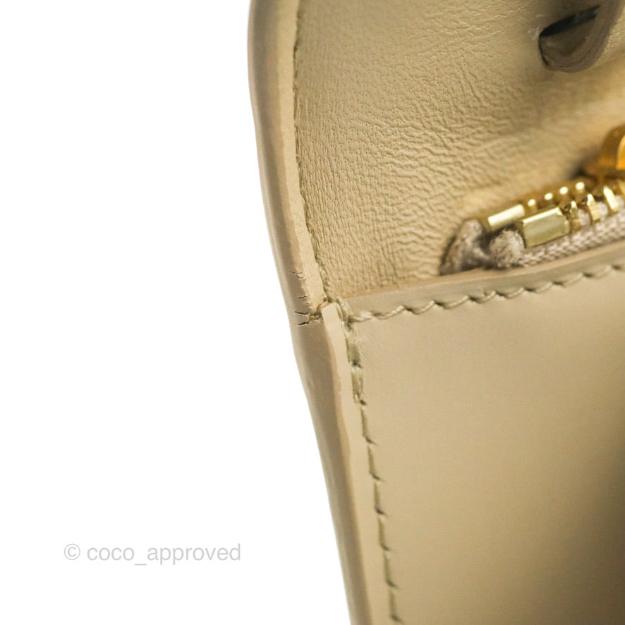 Celine Medium Classic Box Flap Bag in Ivory Calfskin Leather - Elegant Shoulder Bag for Women, Perfect for Work, Date & Special Occasions