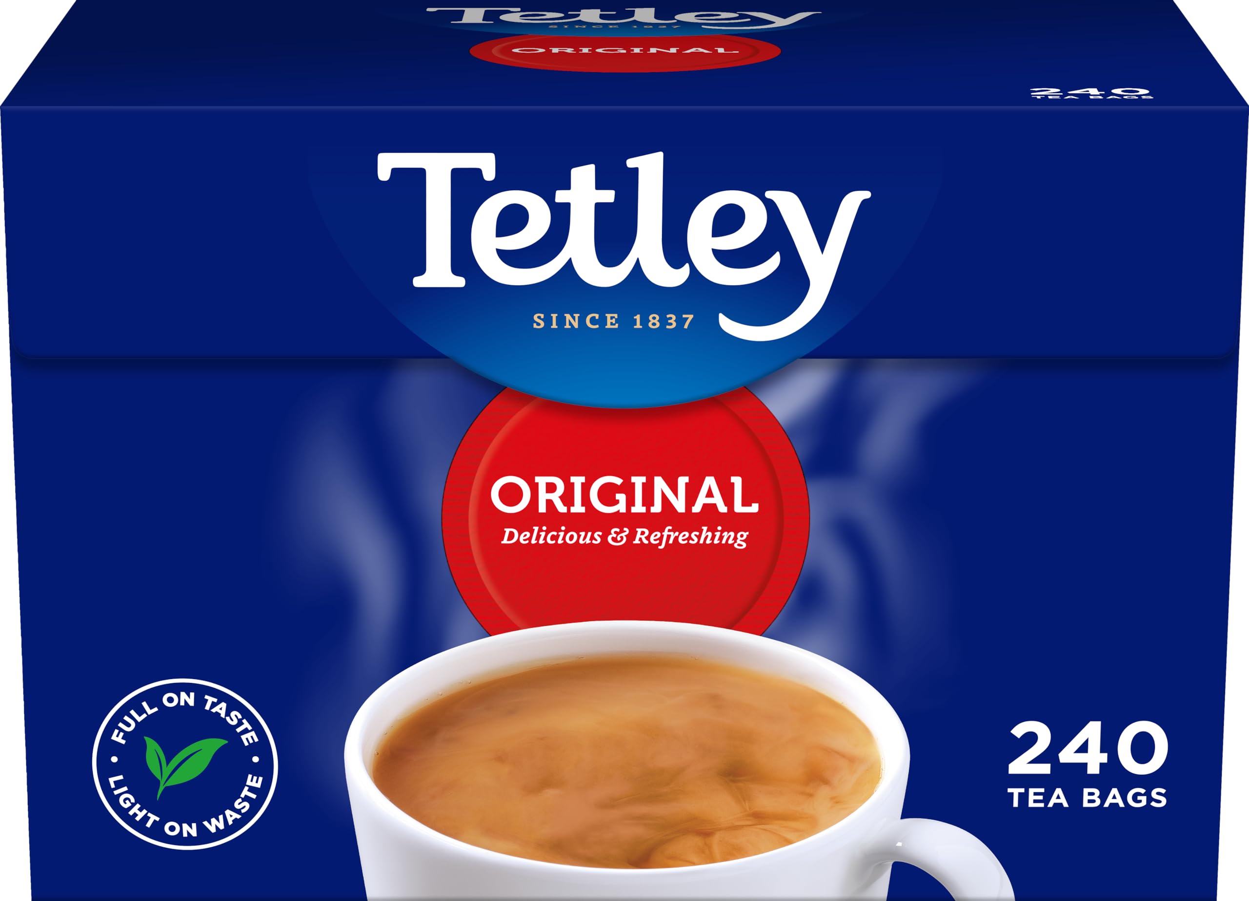 Tetley Original Black Tea Bags - 240 Count (750g) | Premium English Breakfast Tea for Home, Office & Hospitality Use