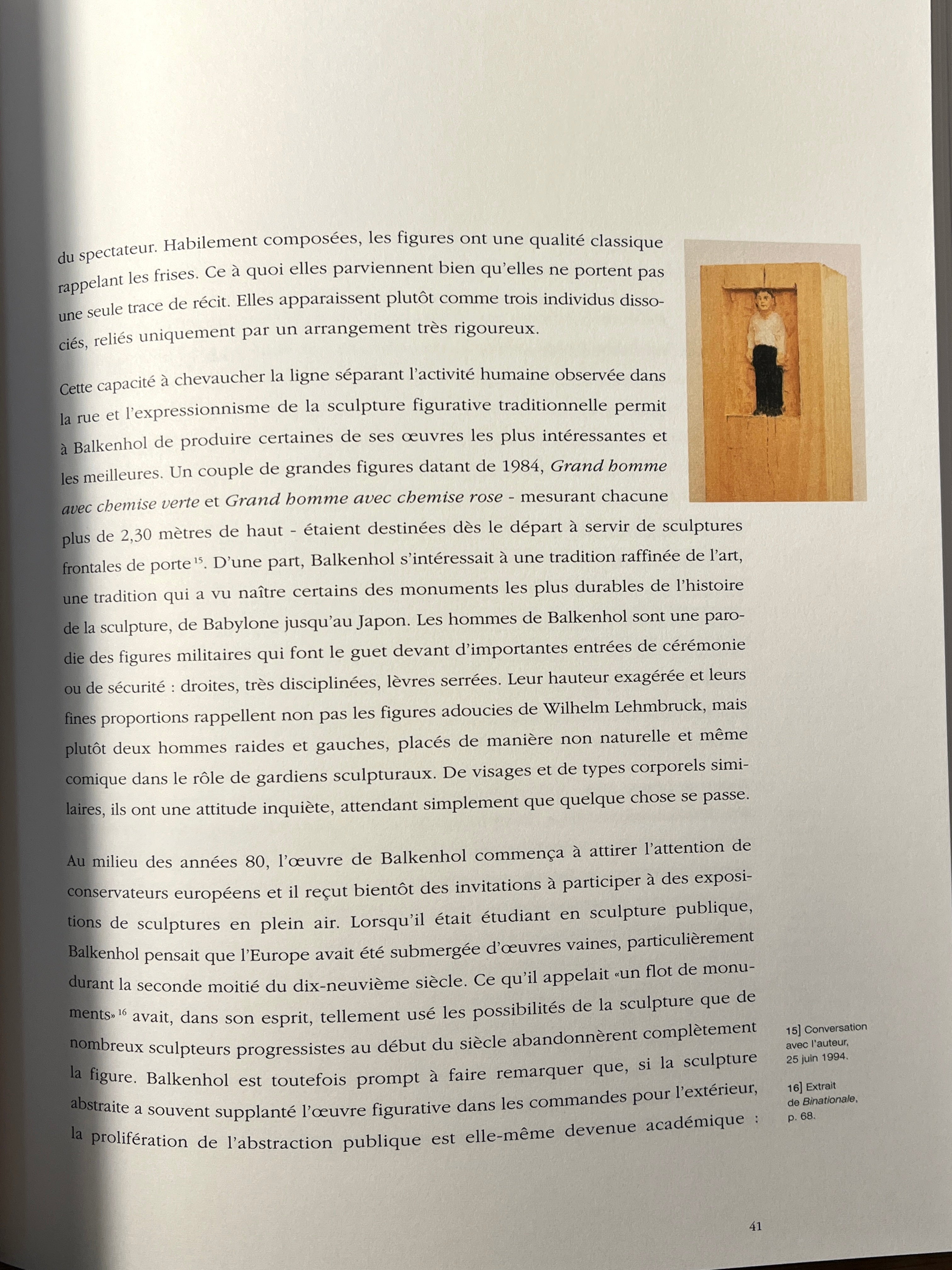 Stephan Balkenhol Art Book - Galerie Bernd Kluser 1996 Exhibition Catalog - SC VG Condition - Perfect for Art Collectors & Museum Studies