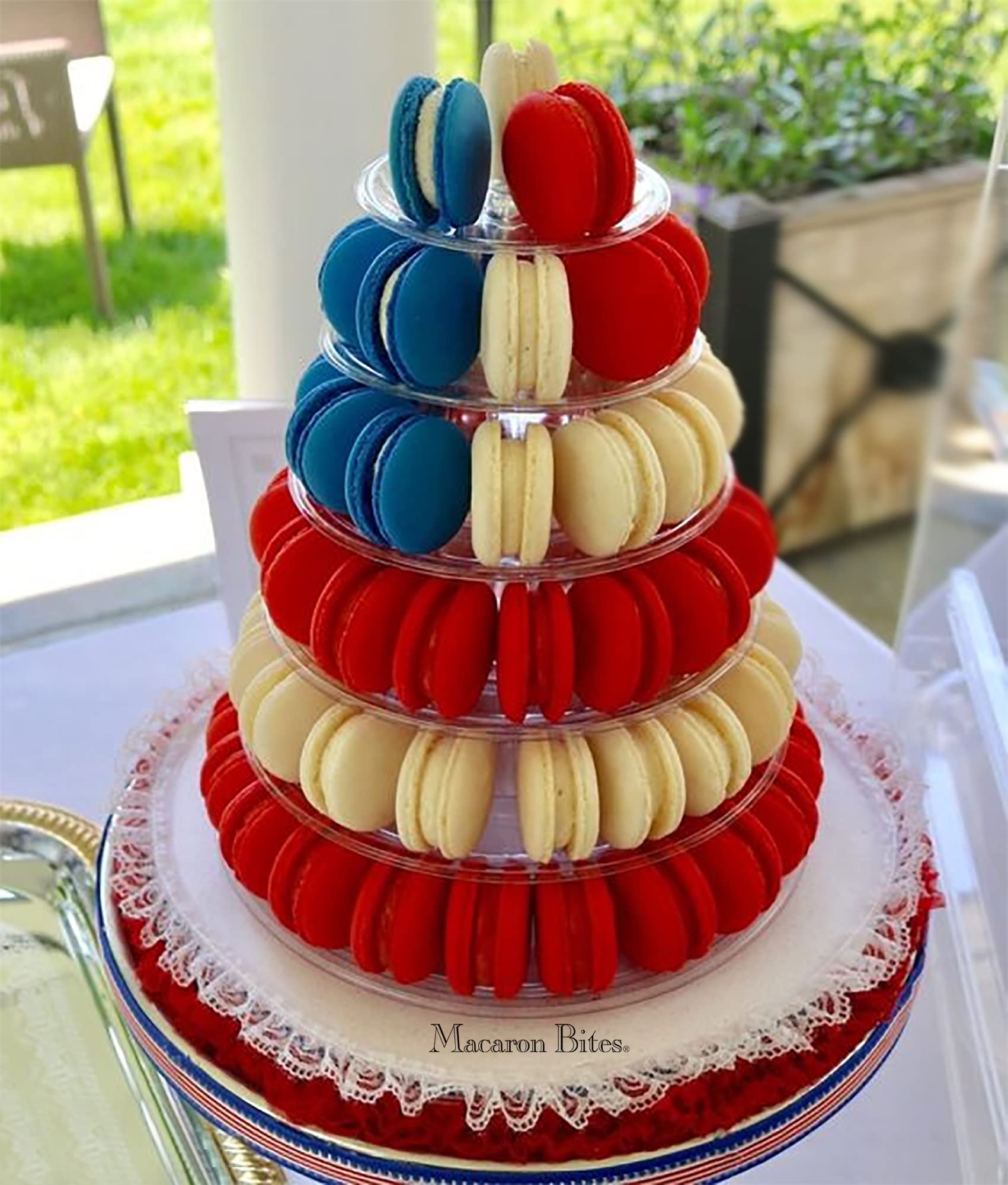 36-Piece American Flag French Macaron Gift Box | Gourmet Cookie Collection | Perfect for Holidays, Parties & Corporate Gifting