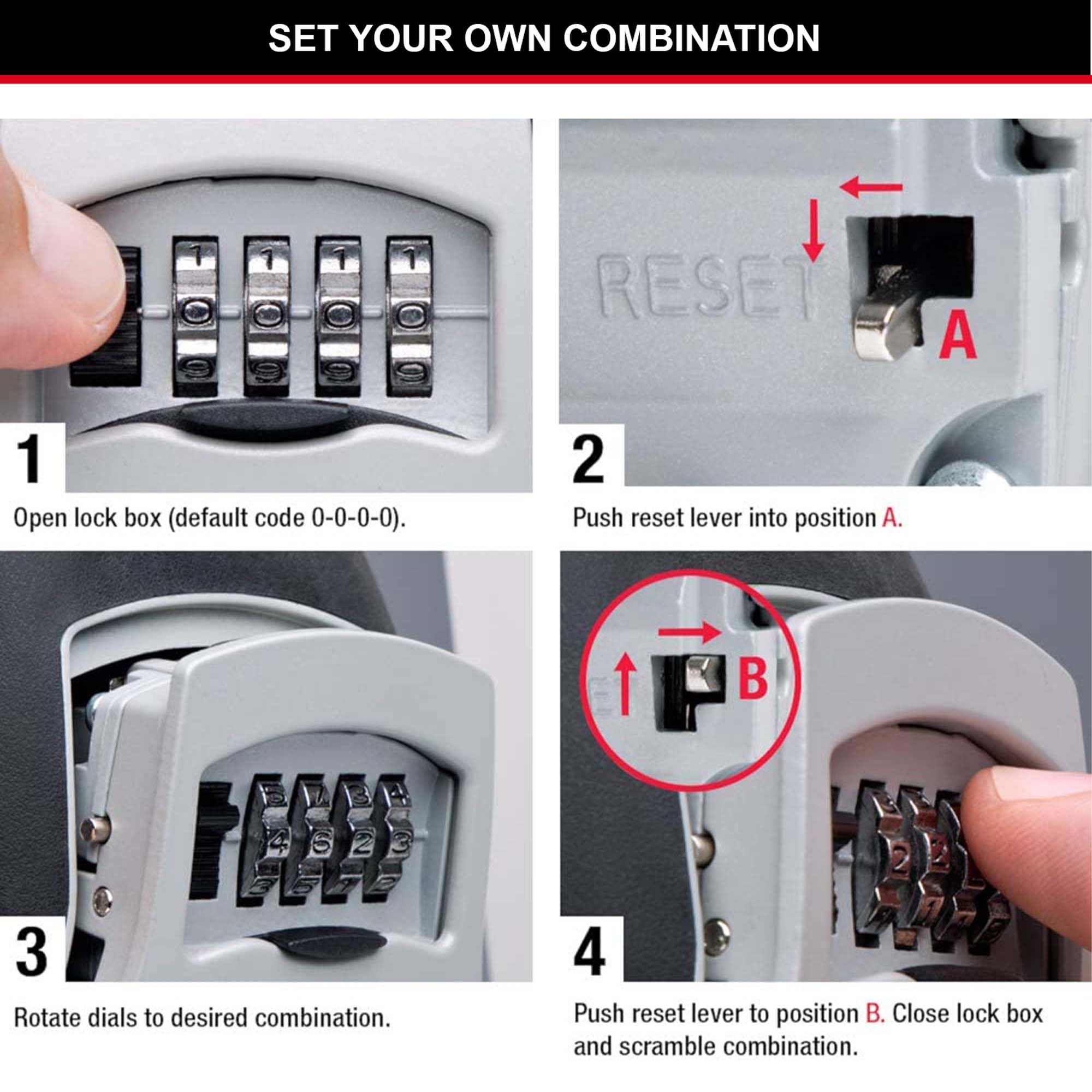 Master Lock 5403EURD Extra Large Wall Mount Key Safe Box - Secure Storage for Home, Office & Outdoor Use