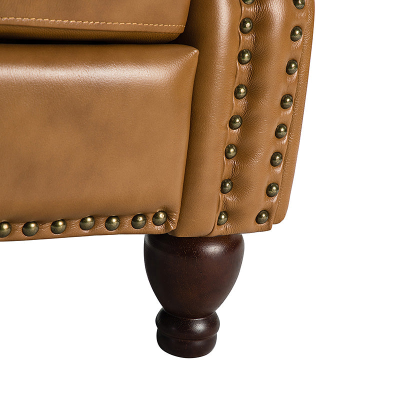 Premium Genuine Leather Oversized Recliner Chair for Living Room - Comfortable Lounge Chair for Home Theater, Reading Nook & Relaxation