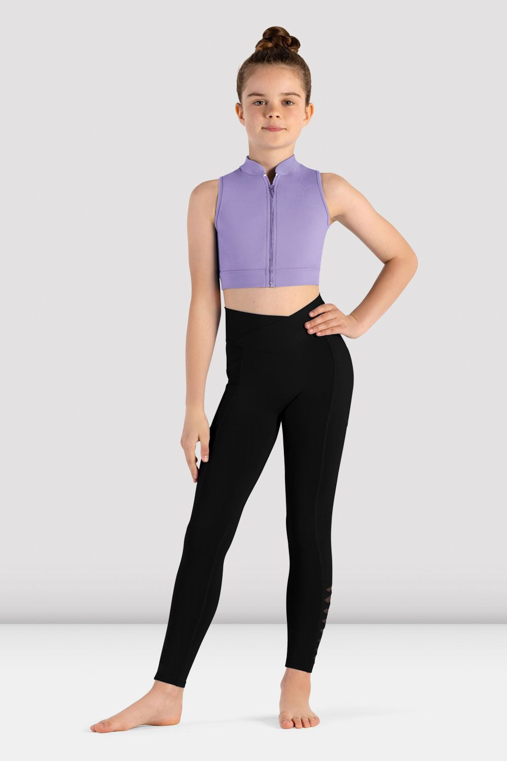 Trendy Girls' Zip Front Crop Top - Stylish & Comfortable Fashion for Teens - Perfect for Casual Outings, Parties & Streetwear Looks