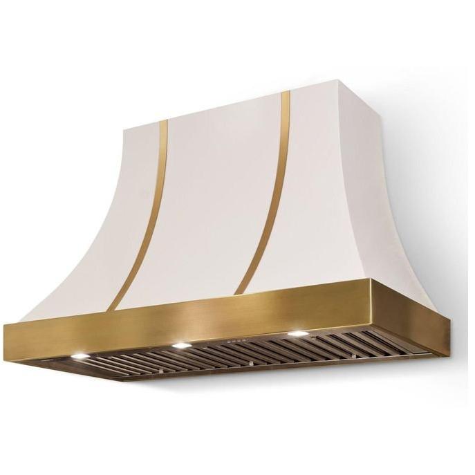 AGA AH4830CACWHTAB 48-Inch Wall Mount Range Hood - Cascade Series, Stainless Steel, 900 CFM, Ultra Quiet for Open Kitchen & Large Cooking Spaces