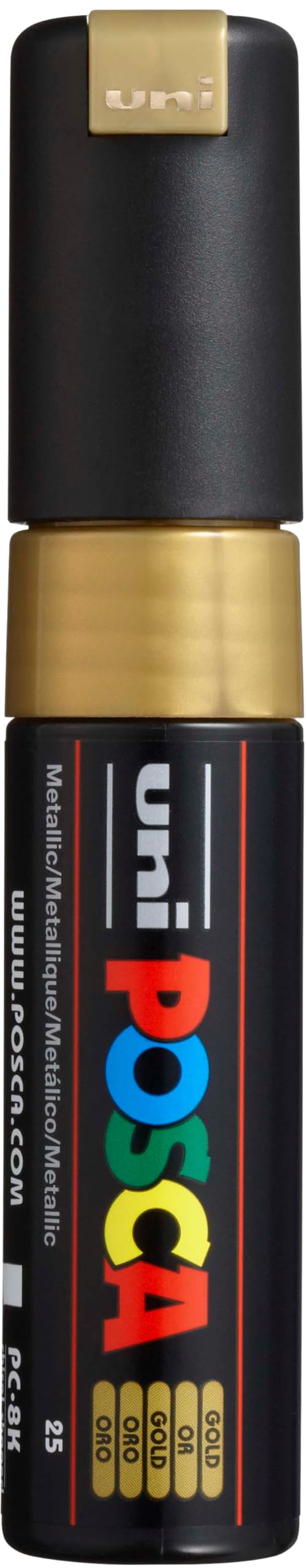Posca Marker 8K Gold - Premium Paint Pens for Artists & Students | Rock Painting, Fabric Art, DIY Crafts & School Projects | Vibrant, Long-Lasting Art Supplies
