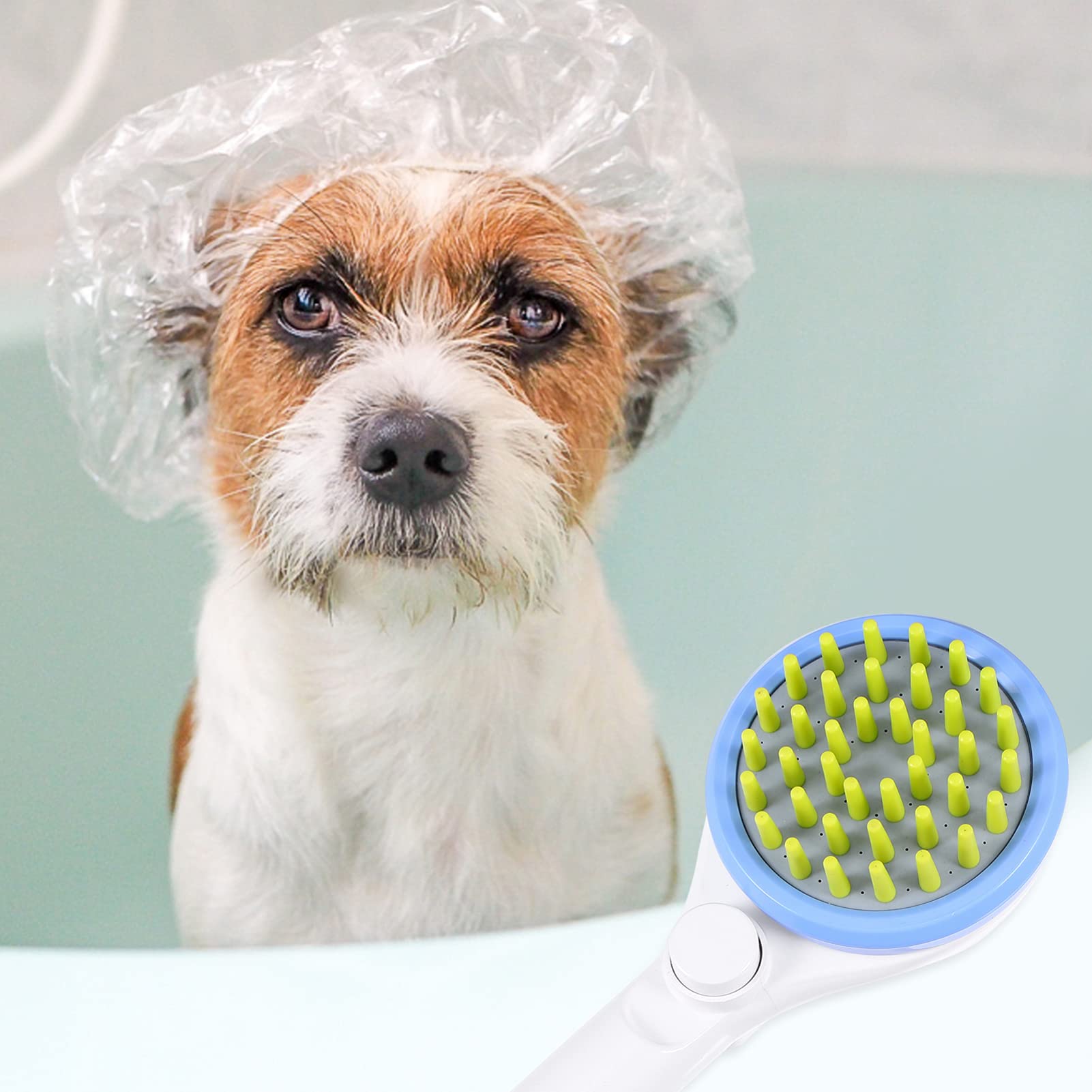 Balacoo Pet Shower Brush - Dog Grooming Comb & Massage Scrubber for Bath Time, Puppy Shower Sprayer with Ergonomic Handle - Perfect for Dog Wash, Puppy Bath & Pet Spa Days