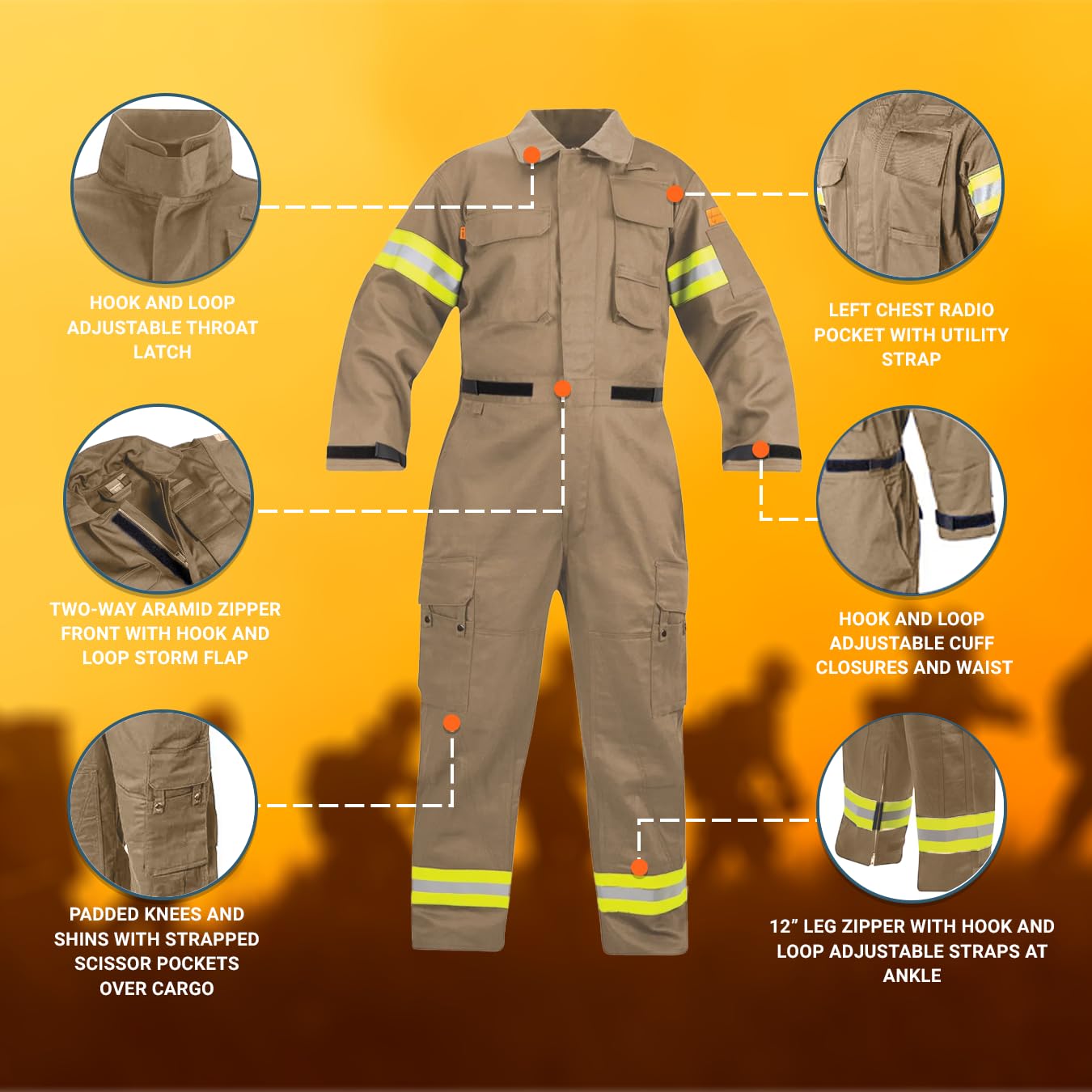 Propper Men's Extrication Suit - Firefighter Rescue Jumpsuit with Durable Fabric & Safety Features for Emergency Response & Tactical Operations