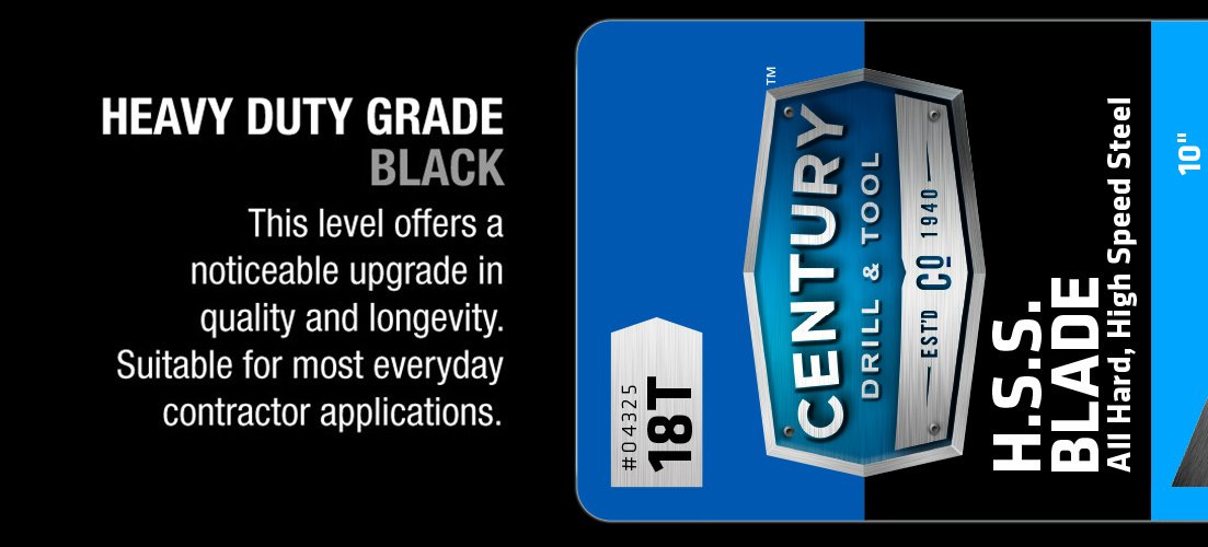 Century Drill & Tool 4326 High Speed Steel Hacksaw Blade - 10 Inch, 24 TPI for Metal Cutting | Perfect for DIY Projects, Home Repairs & Professional Metalworking