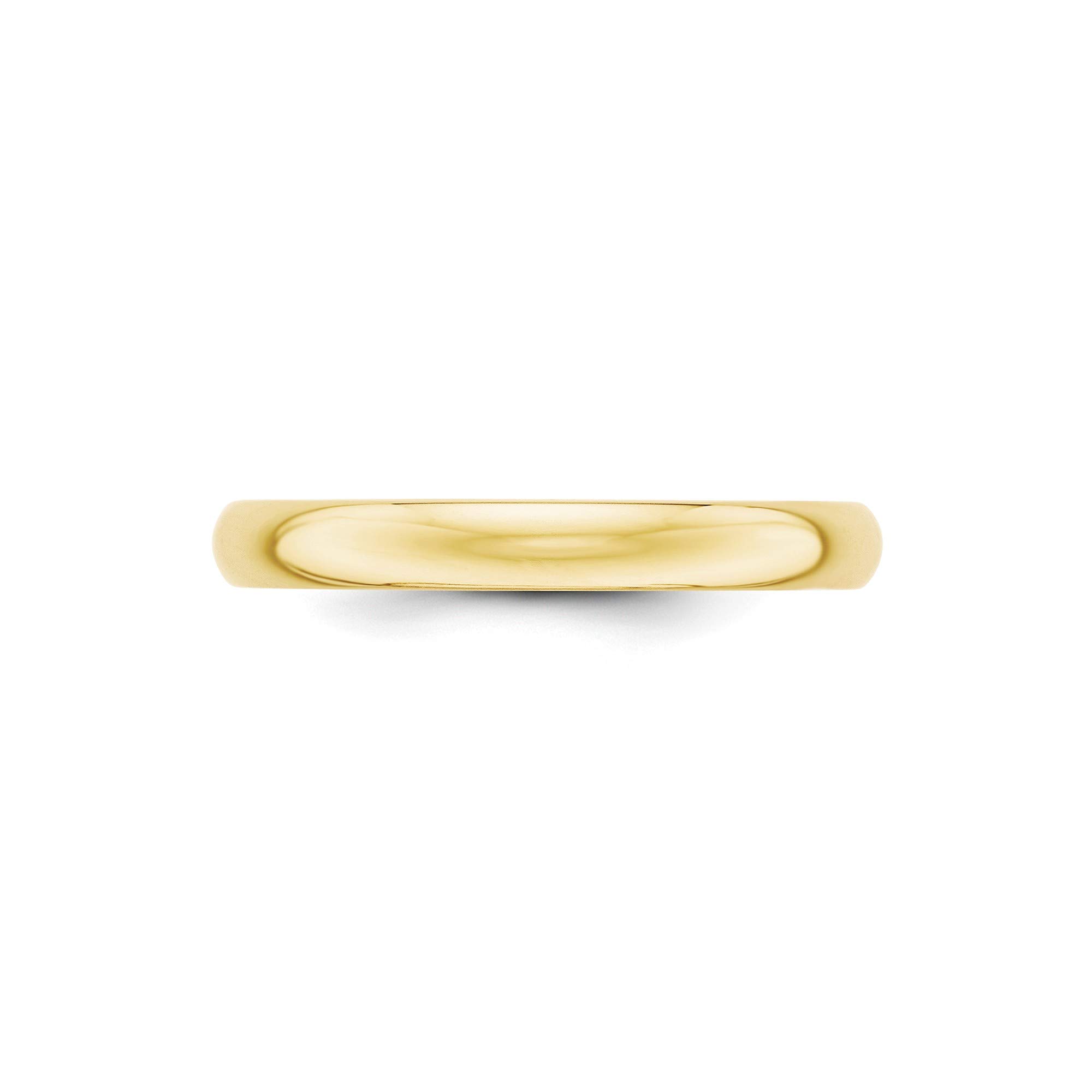 10K Yellow Gold 3mm Half Round Wedding Band Ring - Size 9.5, Comfort Fit, Durable & Hypoallergenic - Perfect for Anniversary Gifts, Engagement Rings & Everyday Jewelry