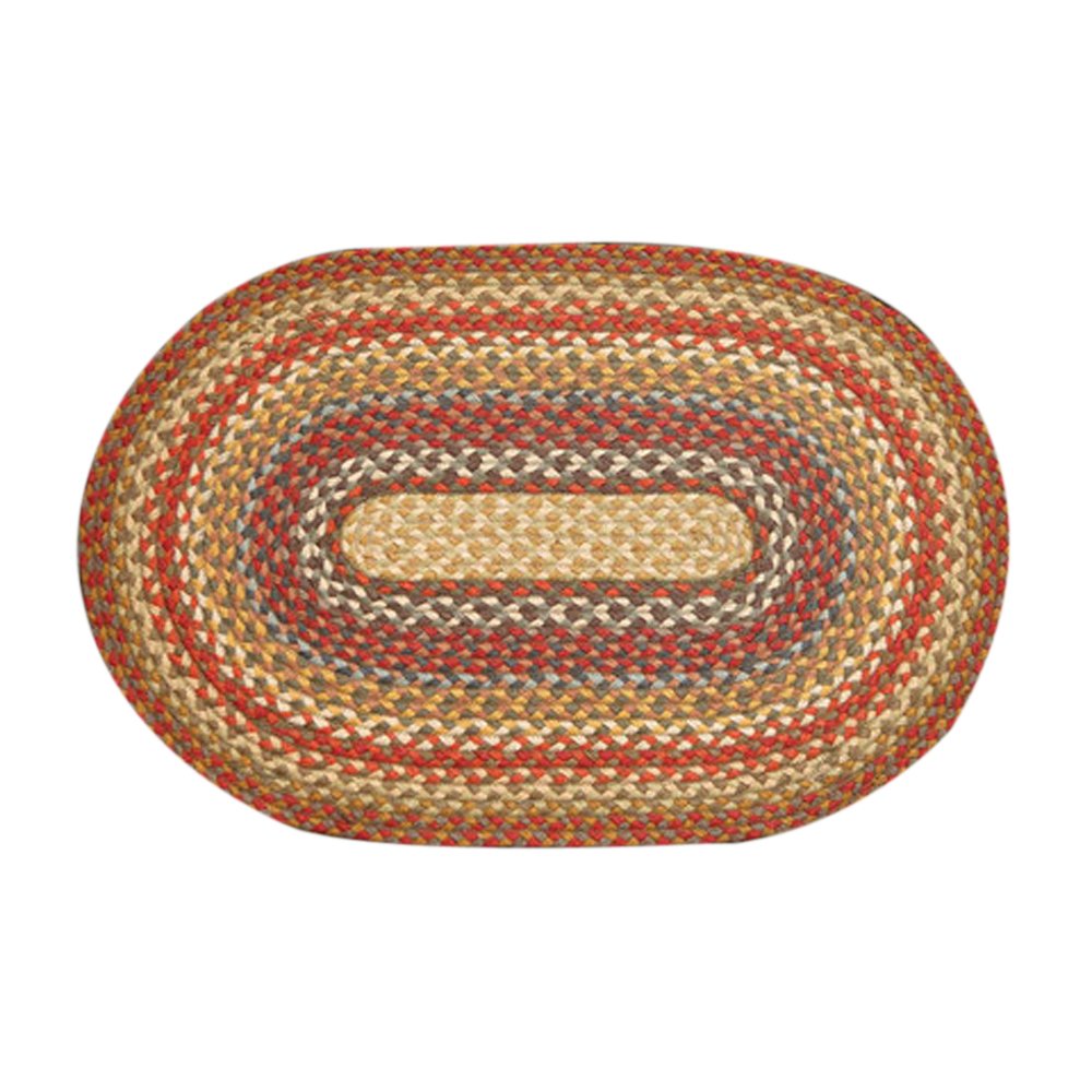 Earth Rugs 4x6 Feet Oval Area Rug in Honey, Vanilla & Ginger Colors - Soft Boho Chic Floor Mat for Living Room, Bedroom or Nursery Decor