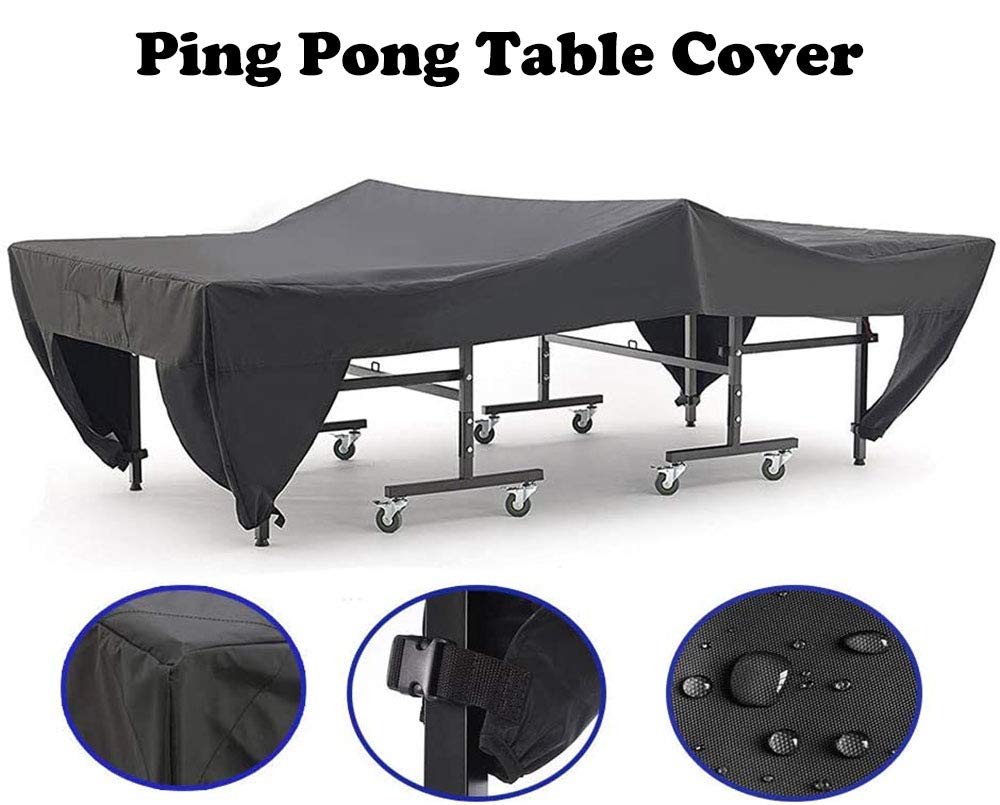 **Waterproof Outdoor Ping Pong Table Cover - Heavy-Duty Protective Cover for Foldable & Upright Table Tennis Tables | Perfect for Patio, Backyard & Garage Use**