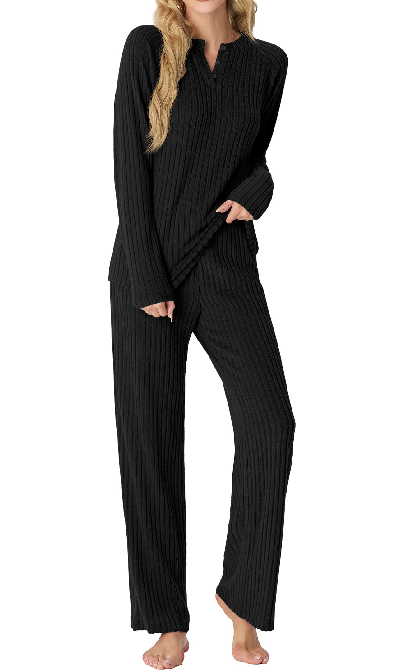 PrinStory Women's Pajama Sets - Soft Long Sleeve Winter Pajamas for Women, Cozy 2-Piece Lounge Set | Perfect for Sleepwear, Relaxing at Home & Gift Giving