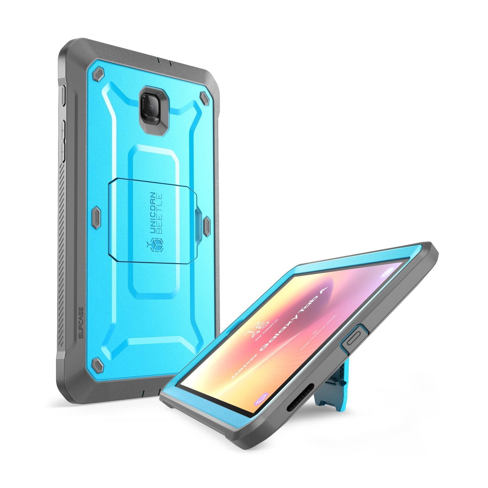 Samsung Galaxy Tab A 8-inch (2018) Tablet Case - Unicorn Beetle Pro Series Heavy Duty Rugged Protective Cover with Built-in Screen Protector (Blue) - Perfect for Outdoor, Construction & Travel Use