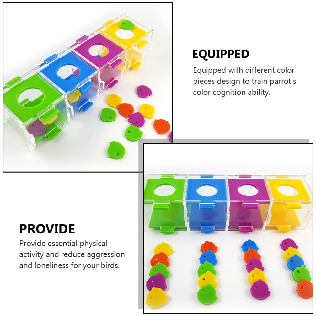 Mipcase Parrot Training Toys Set - Conure, Cockatiel & Sugar Bird Brain Toys - Interactive Chew & Puzzle Toys for Parakeets & Pet Birds - Perfect for Desktop Play & Mental Stimulation