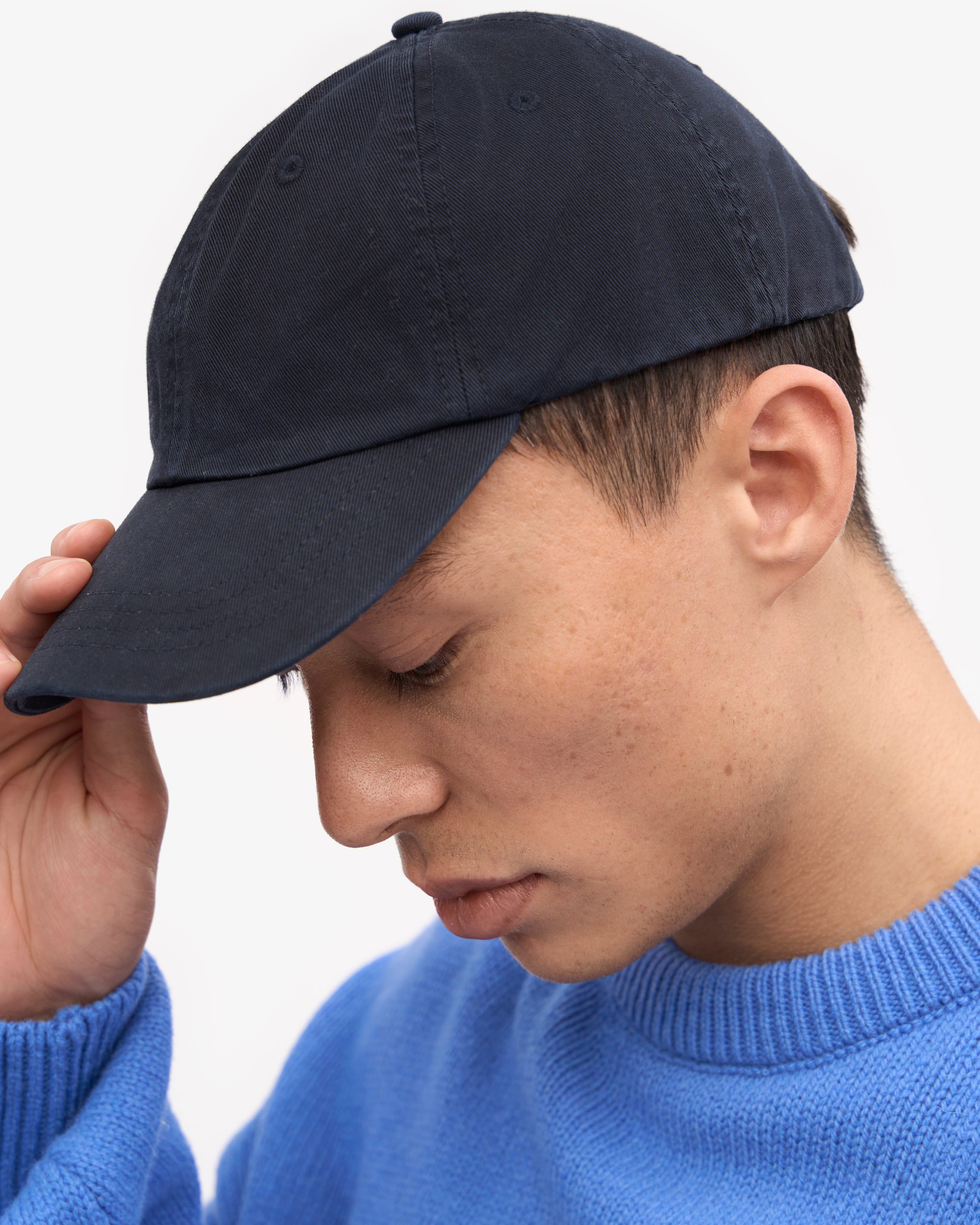Organic Cotton Baseball Cap for Men & Women - Navy Blue - Soft & Breathable - Perfect for Outdoor Activities, Sports & Casual Wear